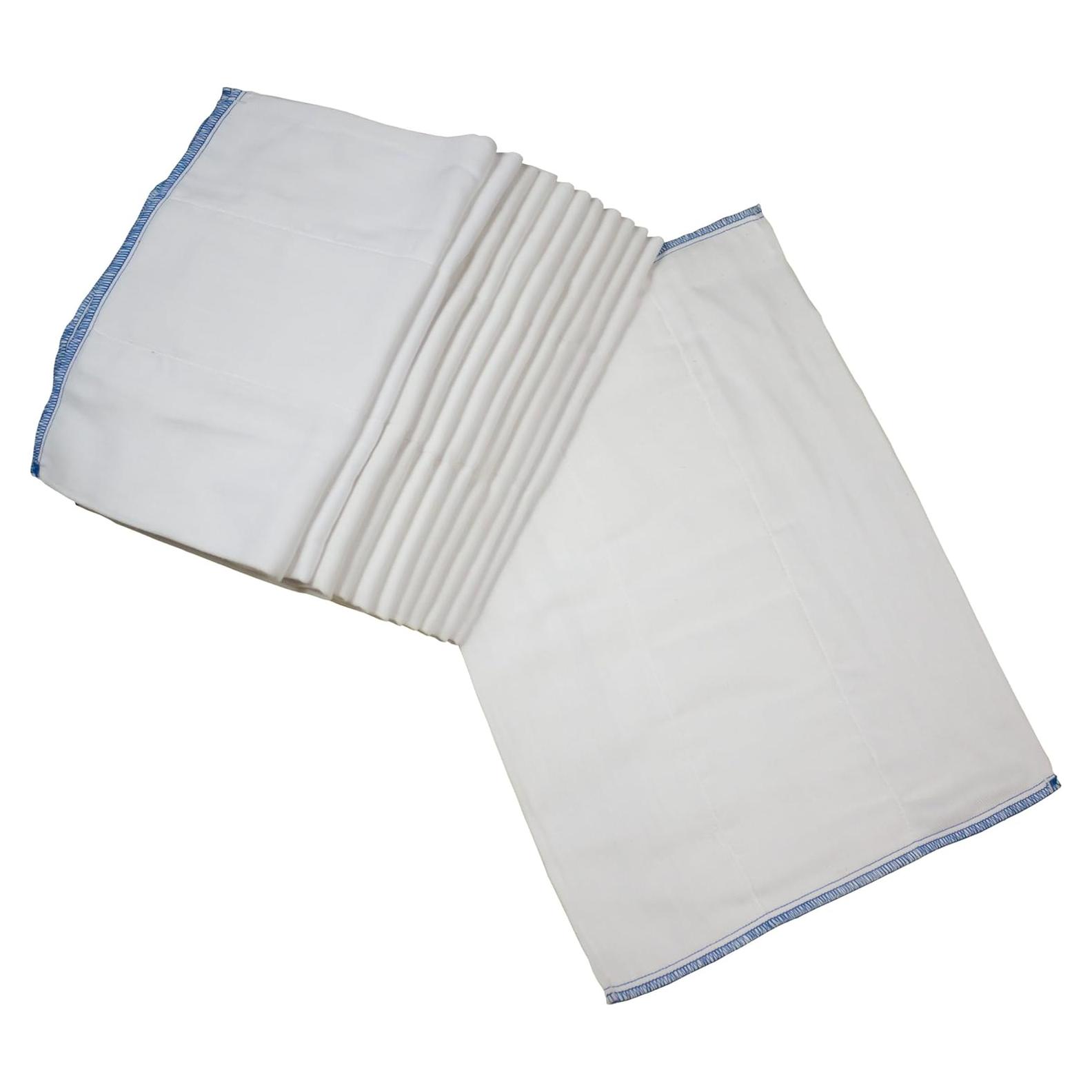 OsoCozy Pañales de Tela Prefold 100% Algodón - 1 Docena