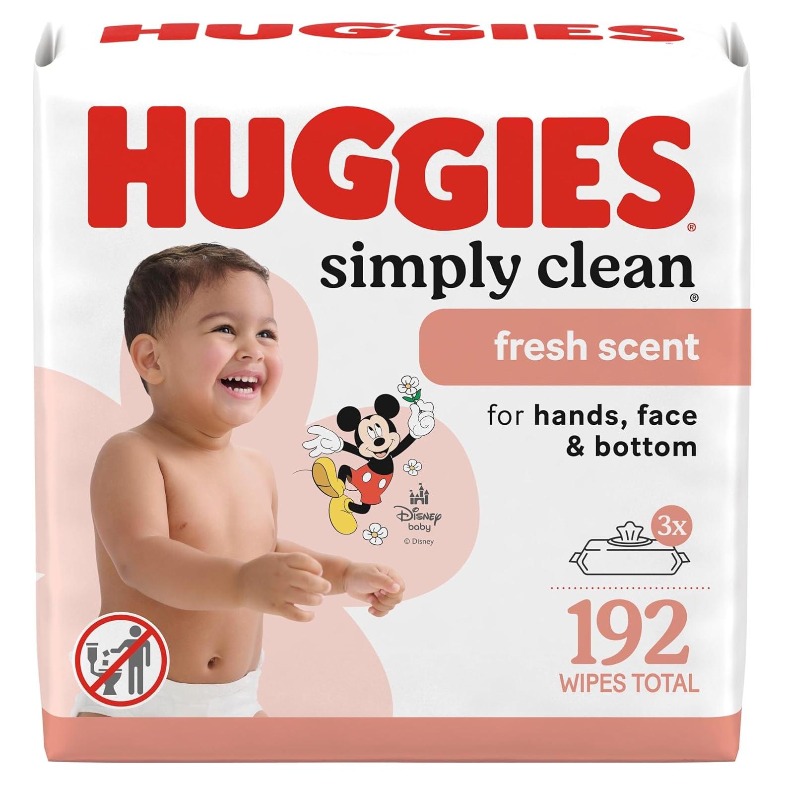 Toallitas Huggies Simply Clean 3 Paquetes de 64 Toallitas