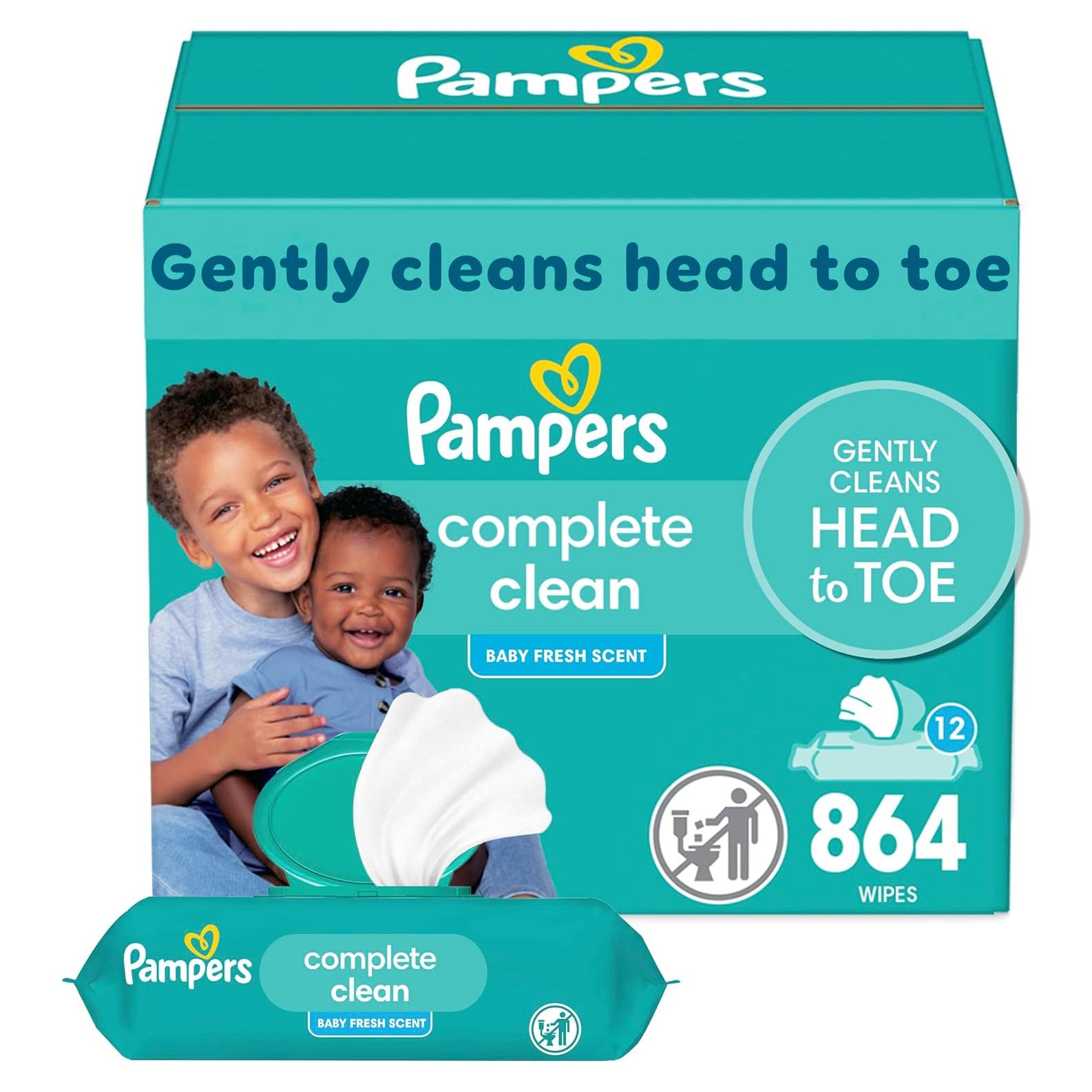 Toallitas Pampers para Bebés 864 Unidades con Fragancia Fresca