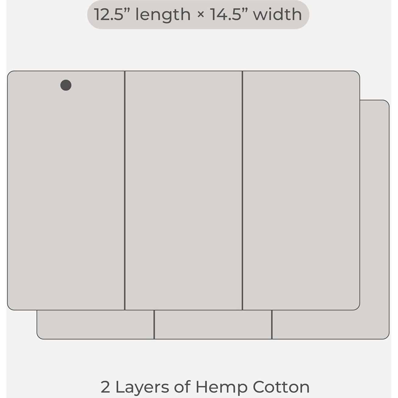 Inserts Reutilizables de Cáñamo Nursery de Nora - 2 Capas 33x13 cm