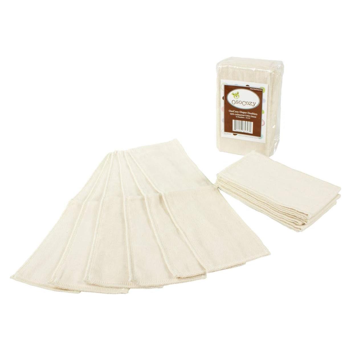 Aumentadores de Pañales de Tela OsoCozy - 12 Piezas 100% Algodón