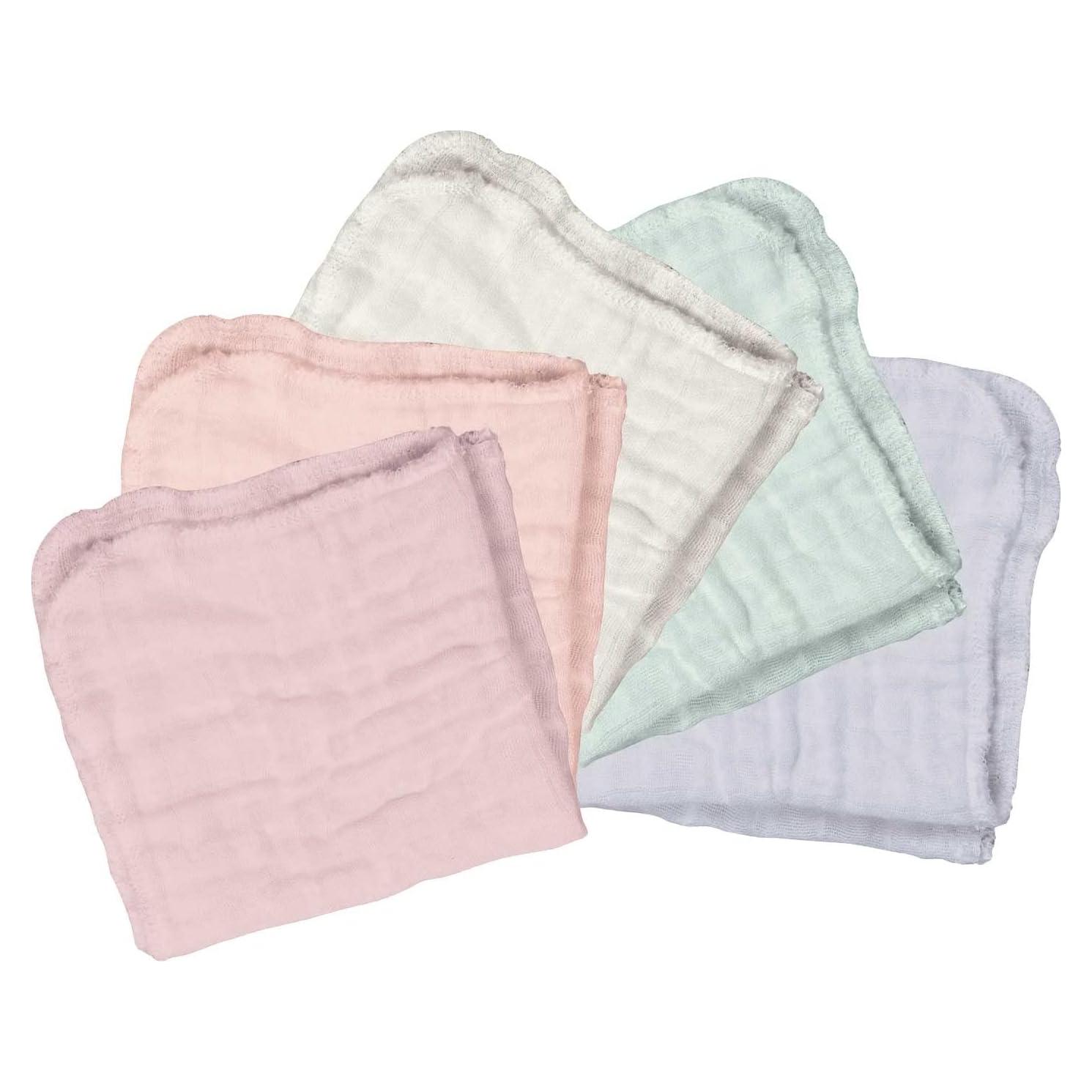 Paños de Muselina Reutilizables Green Sprouts 5 Paquete Rosa
