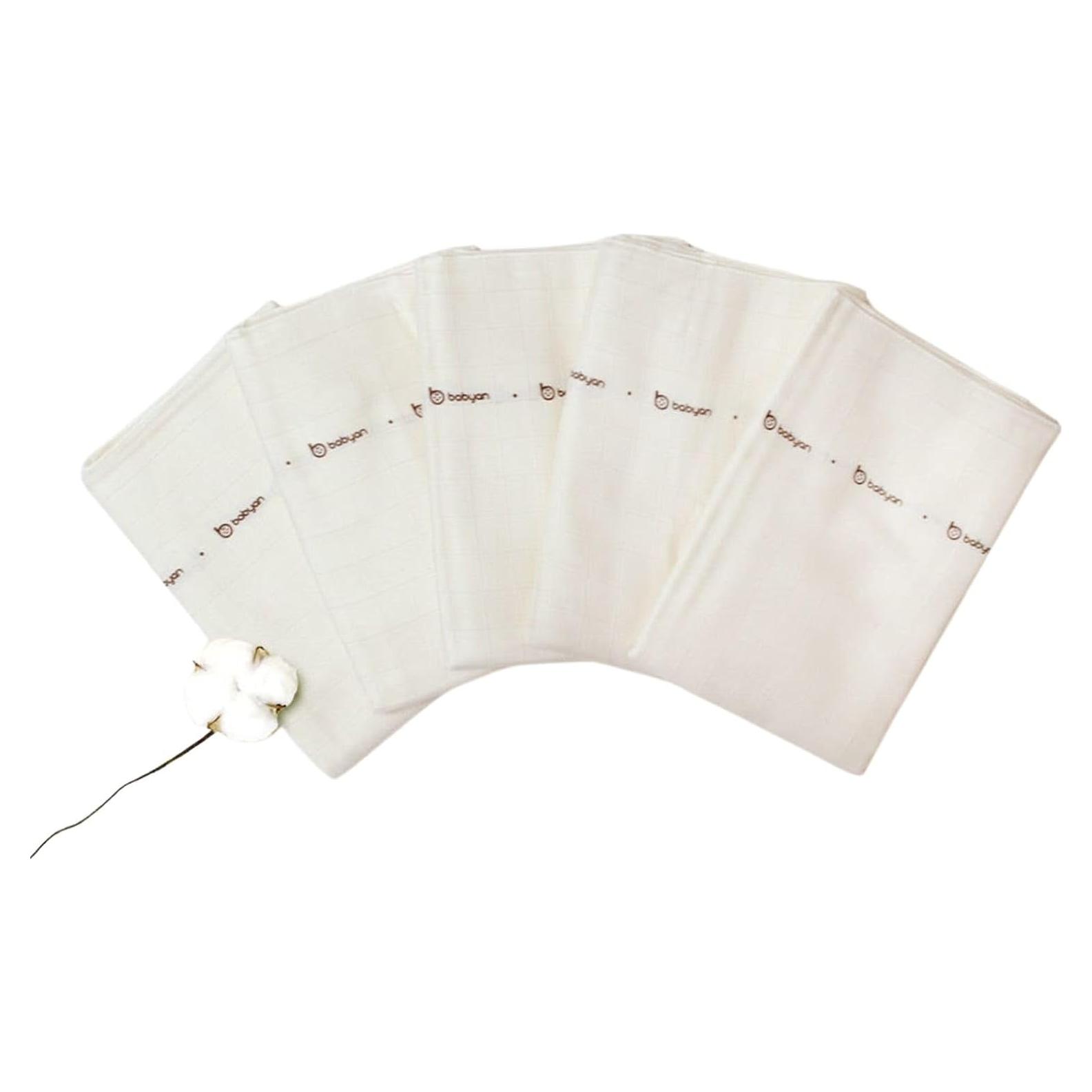 Paquete de 5 Paños de Gasa Orgánica Babyan - Algodón Ecológico