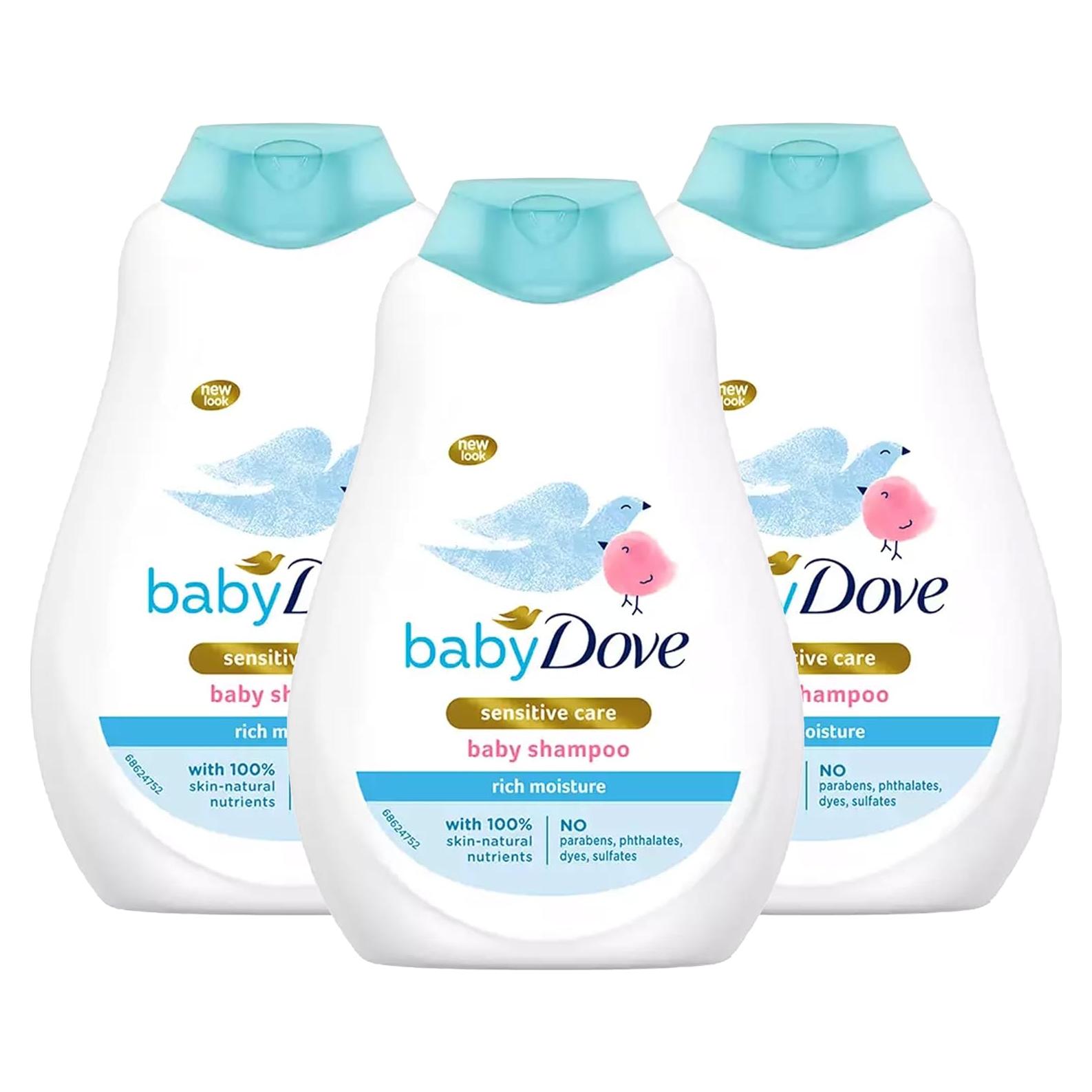 Champú Hidratante Baby Dove 3x200ml - Suave y Sin Lagrimas