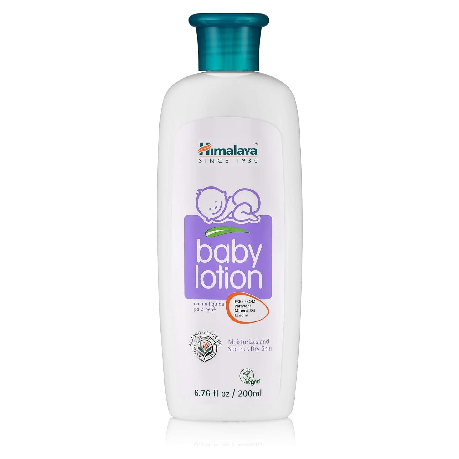 Loción para Bebés Himalaya 200 ml con Aceite de Oliva y Almendra