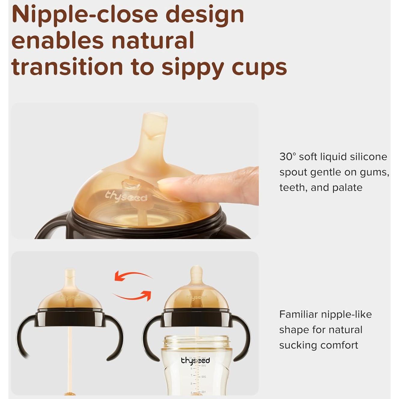 Taza con Pajita Thyseed 300ml para Bebés - Sin Derrames