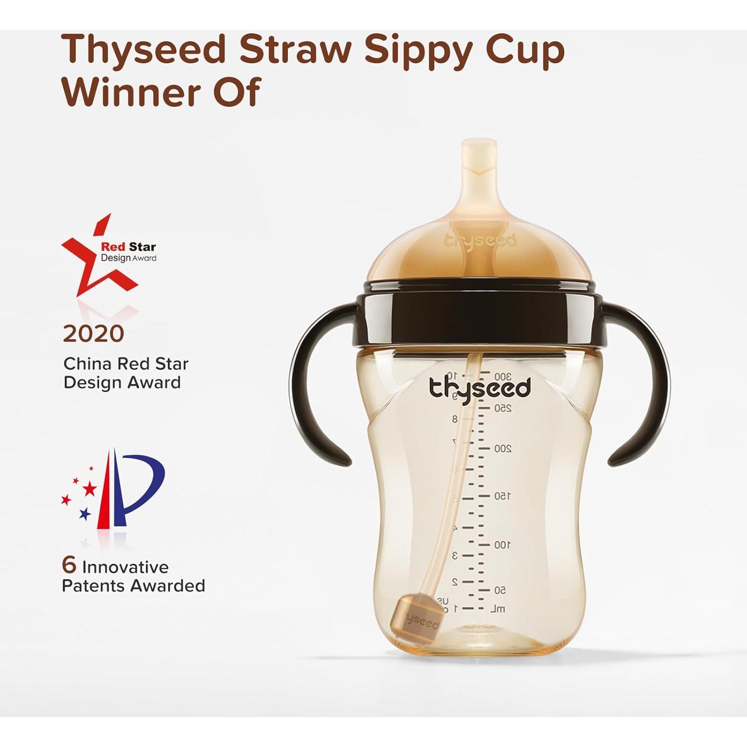 Taza con Pajita Thyseed 300ml para Bebés - Sin Derrames