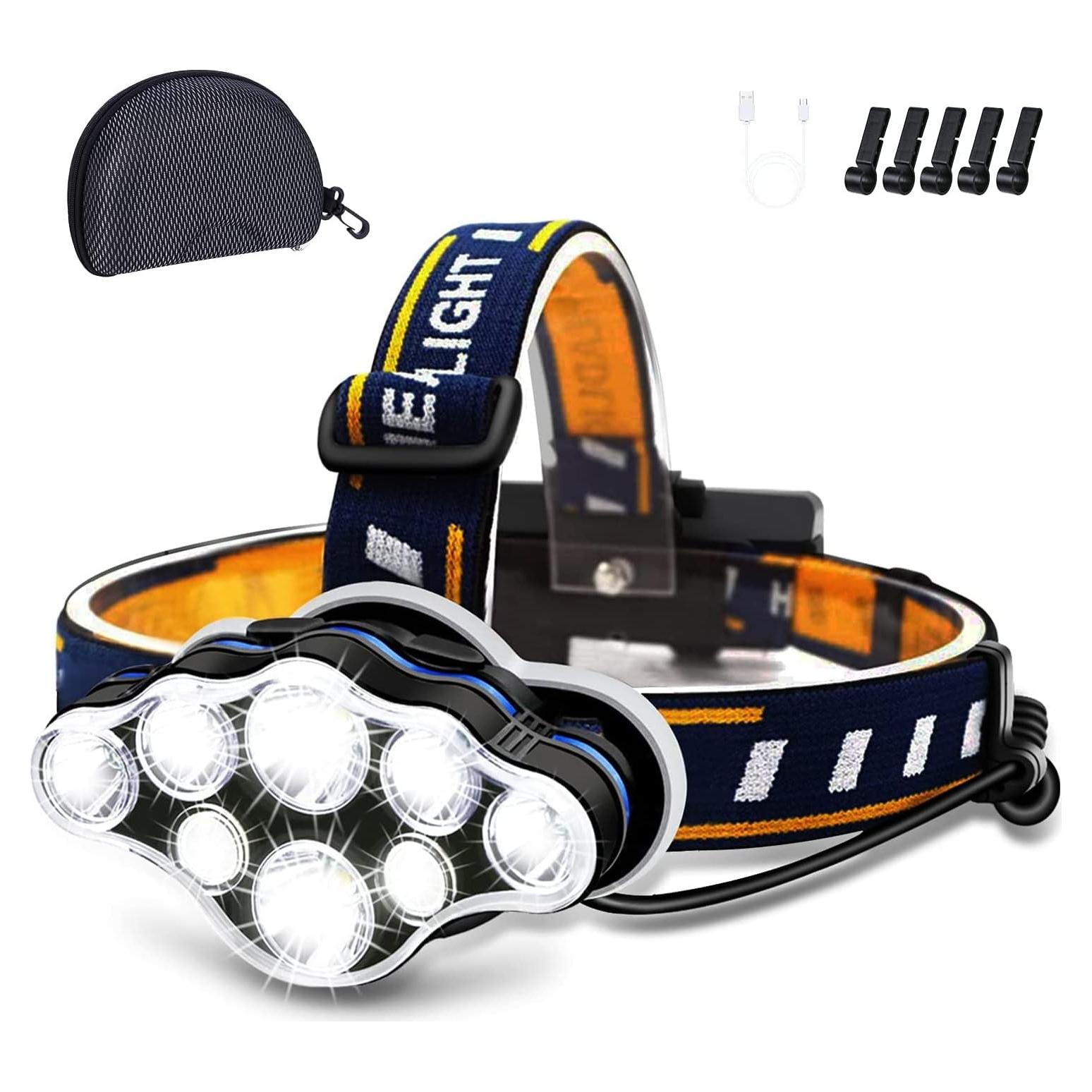 Linterna Frontal Recargable Ochter 18000 Lúmenes 8 LED IPX4