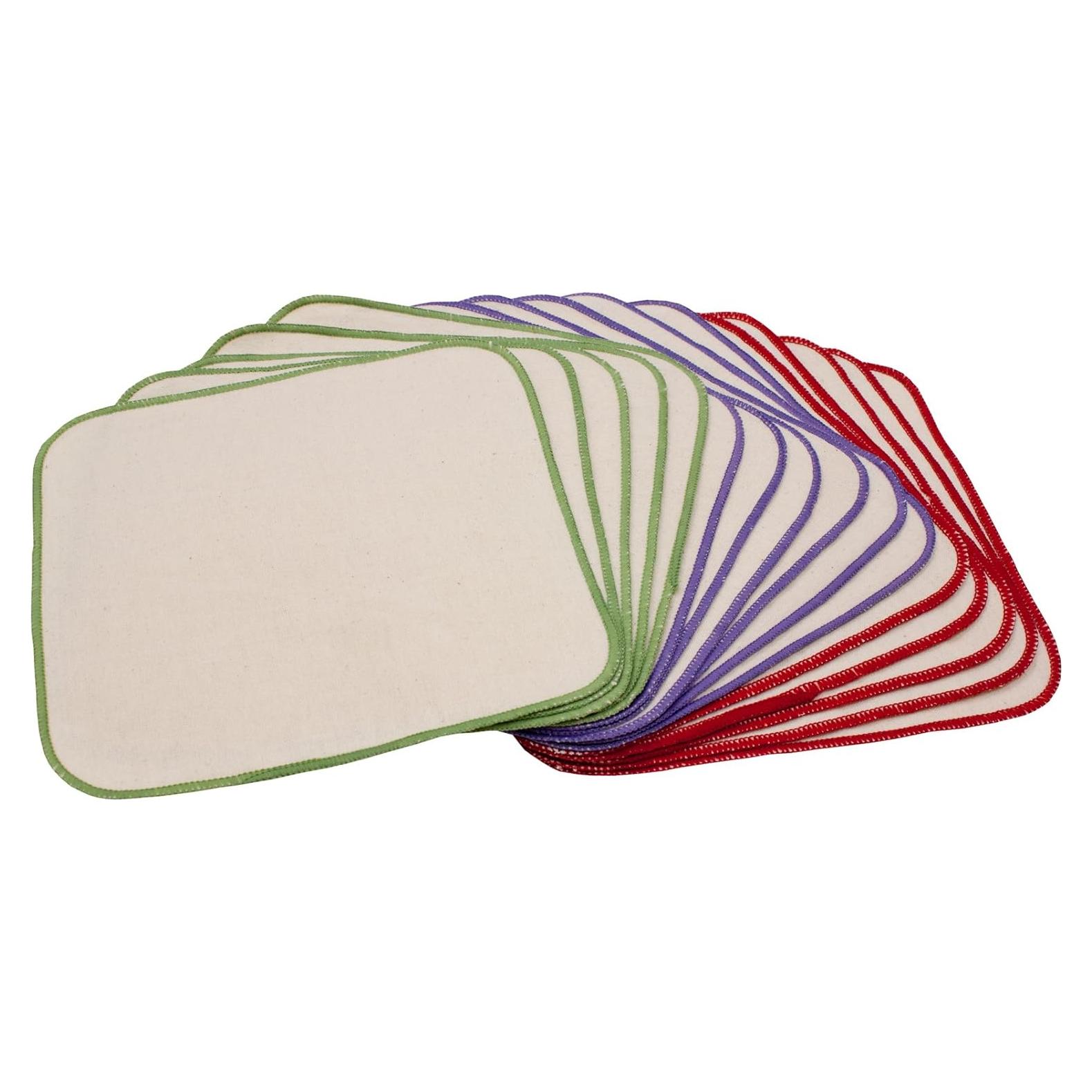 Toallitas de Tela OsoCozy 100% Algodón Natural 15 Unidades