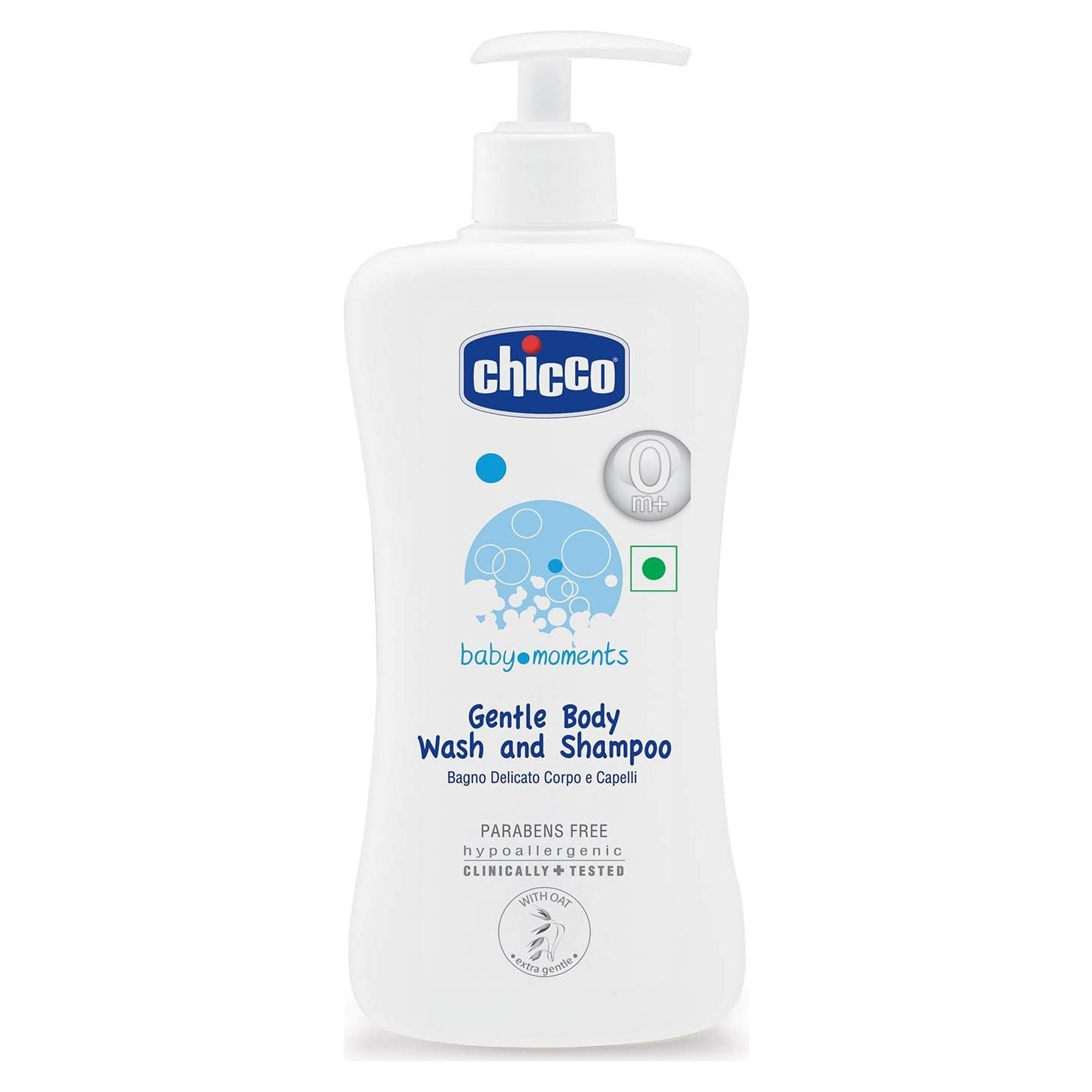 Jabón Corporal Suave y Champú Chicco 500ml para Bebés