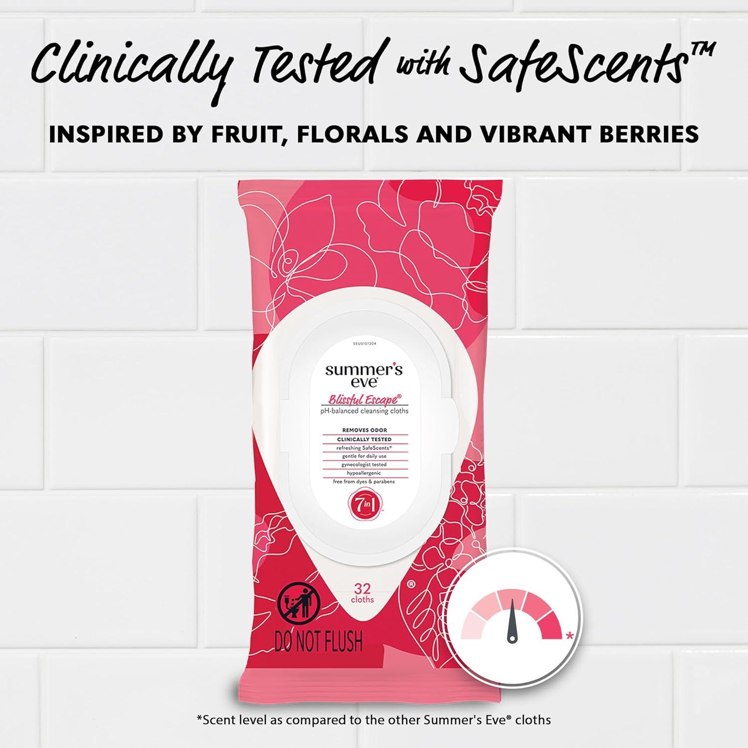 Toallitas Femeninas Summer's Eve Blissful Escape 32 Unidades