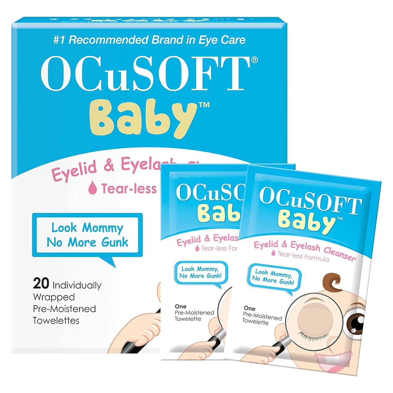 Limpiador de Párpados y Pestañas para Bebés OCuSOFT 20 Toallitas
