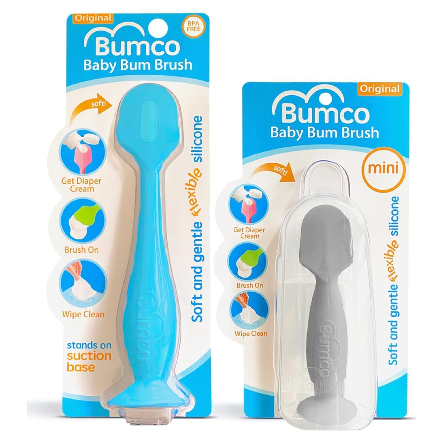 Bumco Baby Bum Brush + Mini Espátula para Pañales - Silicona BPA-Free