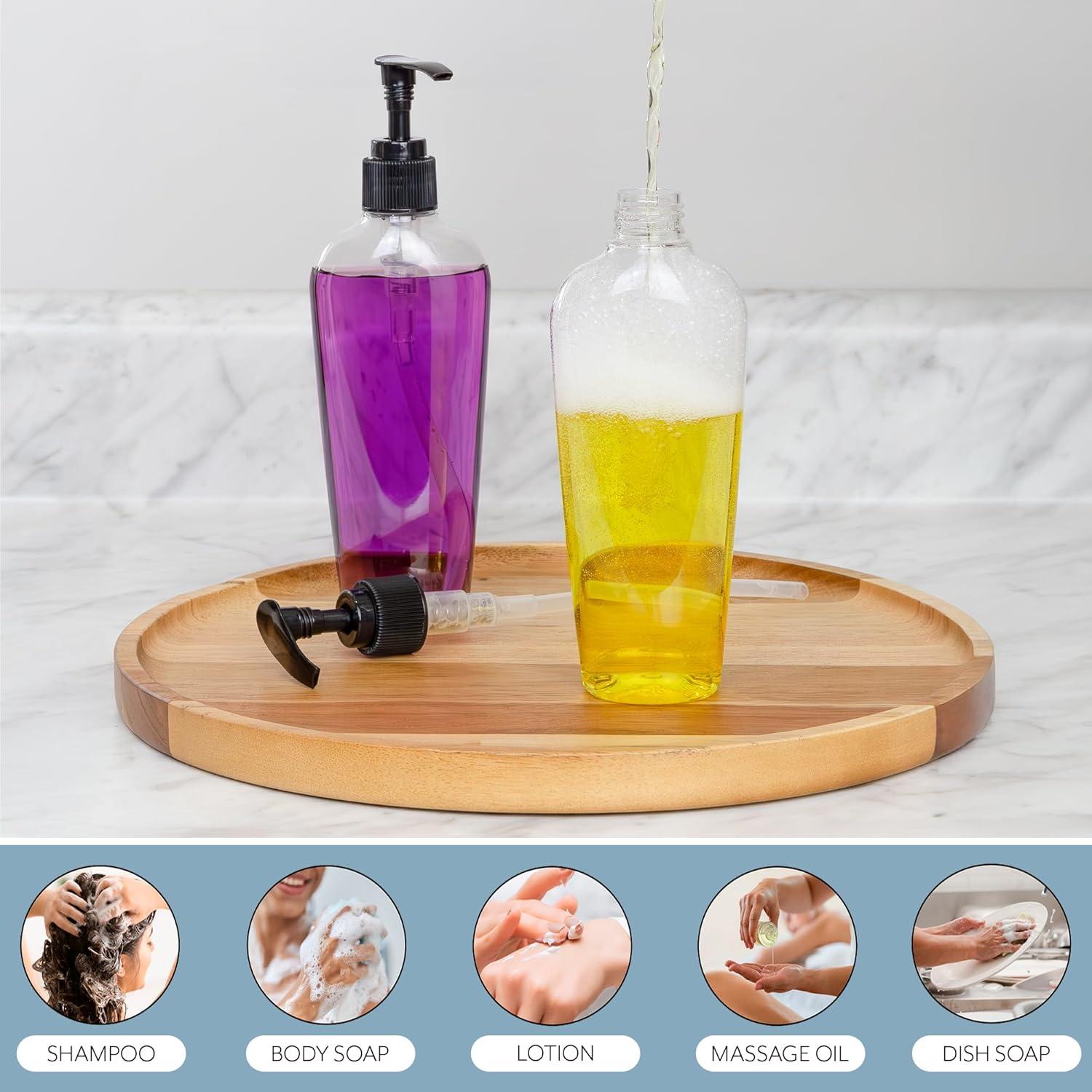 Botellas de Plástico Ovaladas 8 oz Cornucopia - Paquete de 8