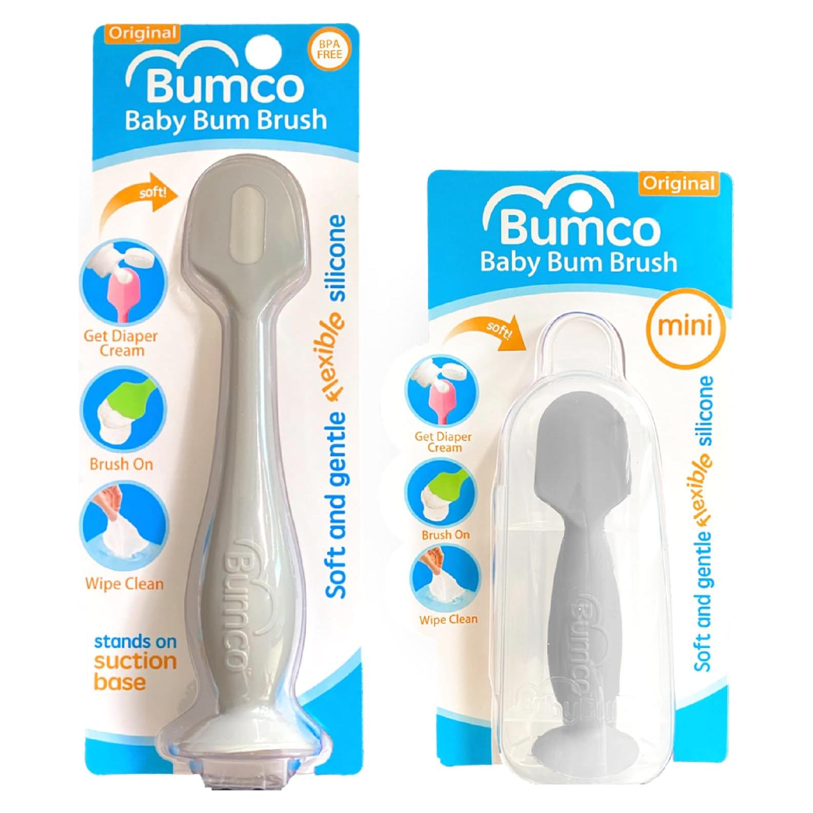 Bumco Baby Bum Brush + Mini Espátula para Pañales - Gris