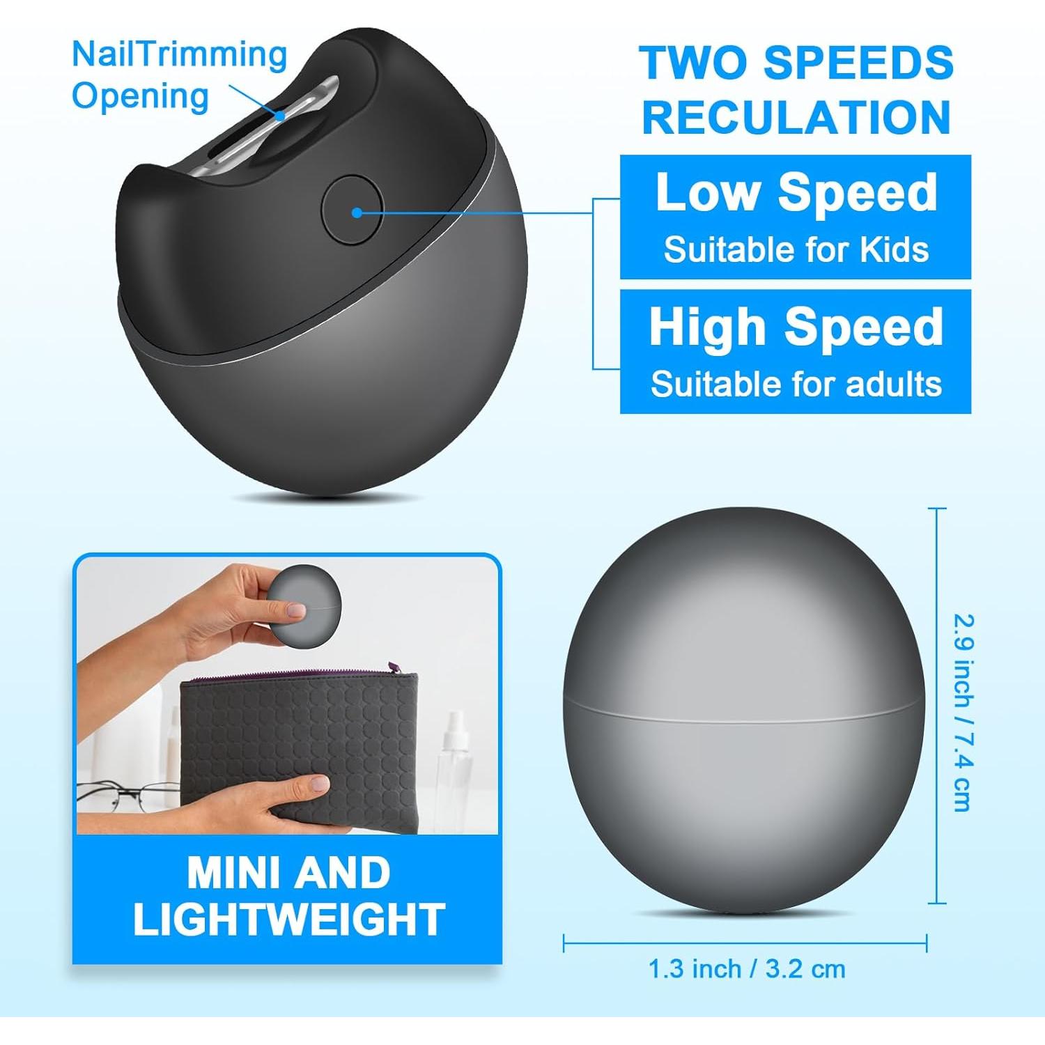 Cortador de Uñas Eléctrico Yoiilifee NC001 con Luz LED