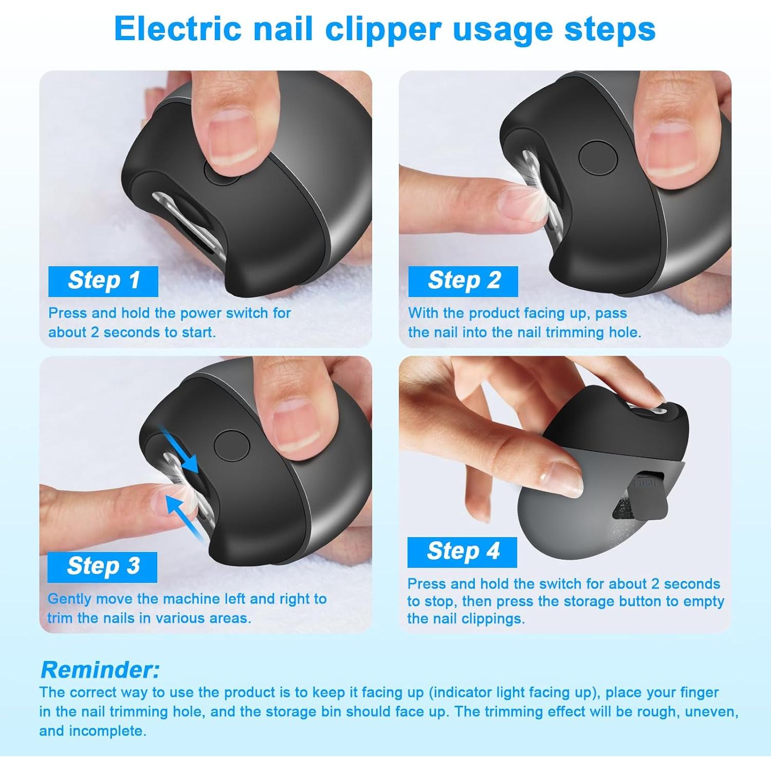 Cortador de Uñas Eléctrico Yoiilifee NC001 con Luz LED