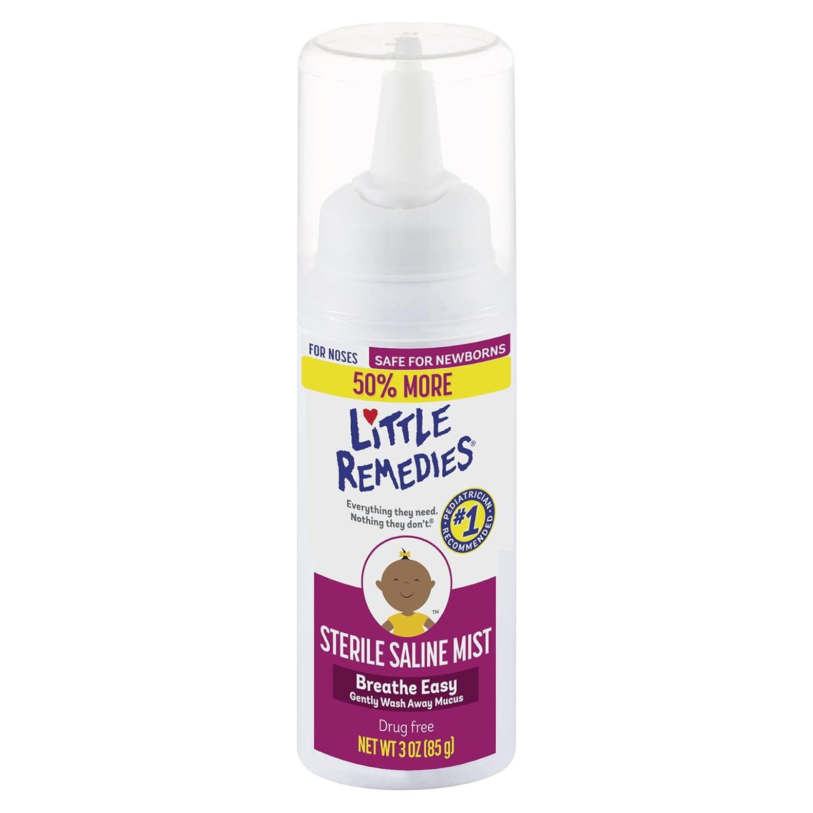 Rocío Nasal Salino Estéril Little Remedies 85 ml Bebés