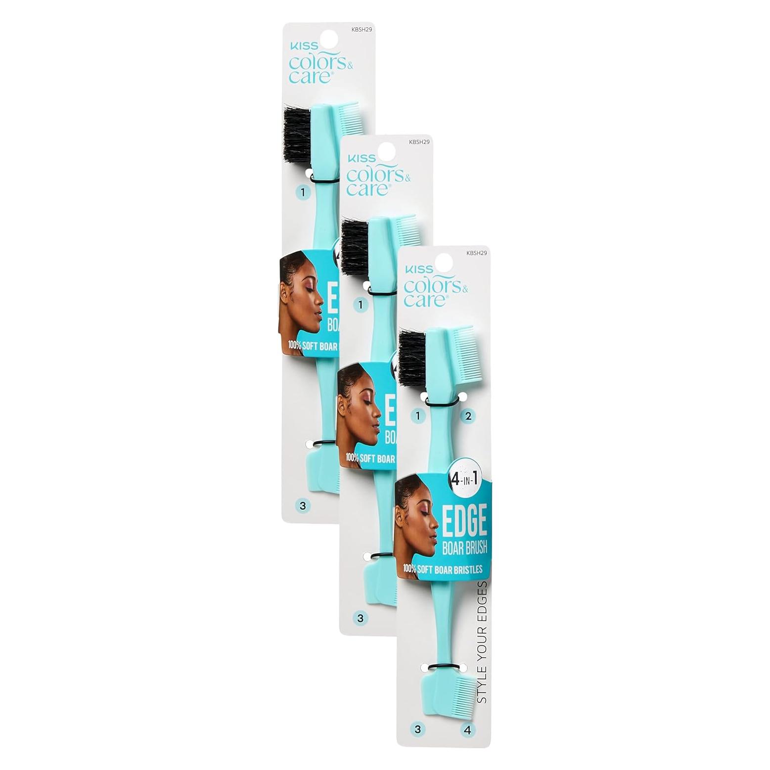 Cepillo 4-en-1 KISS Colores y Cuidado con Peines y Espátula