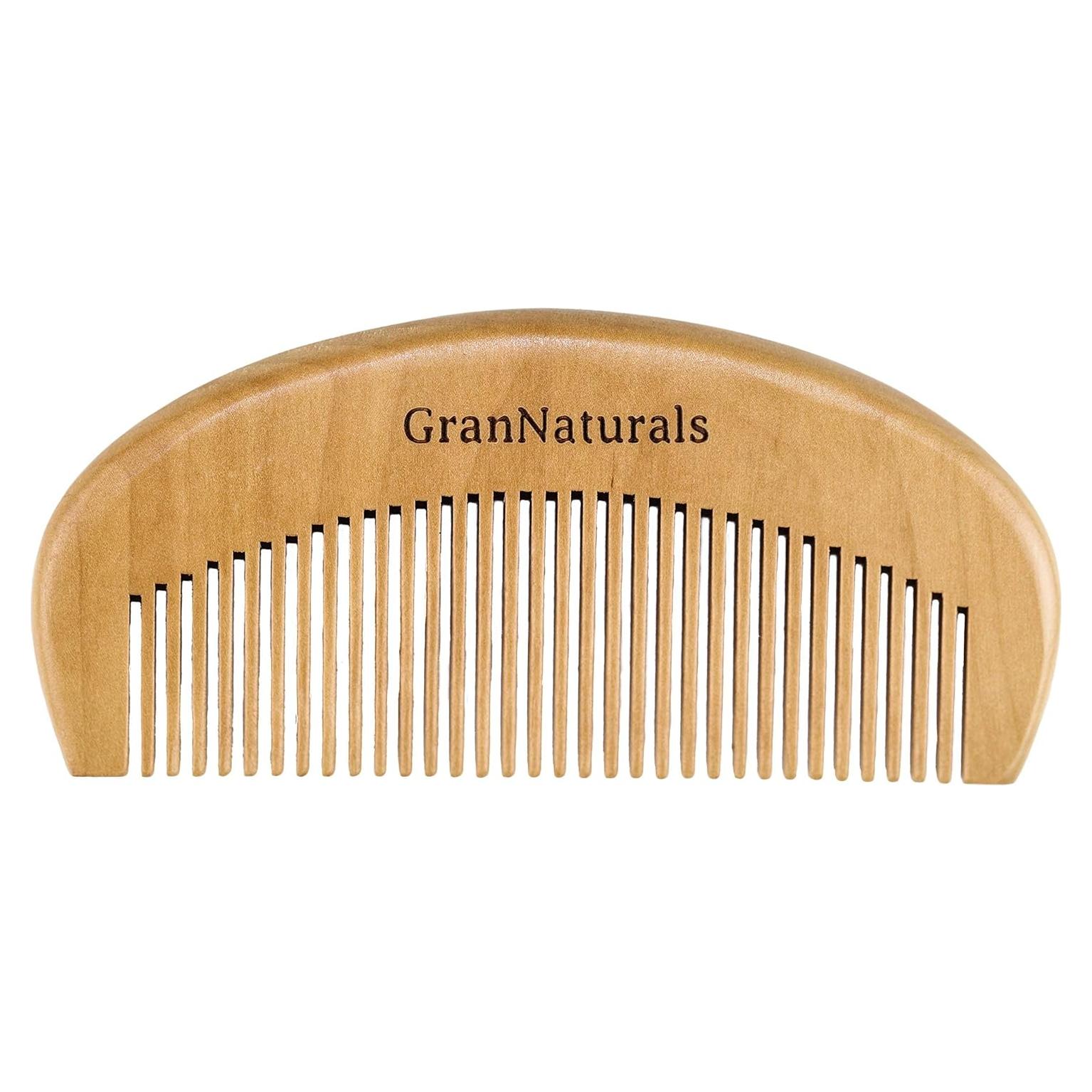 Peine de Madera GranNaturals para Desenredar Cabello Húmedo o Seco