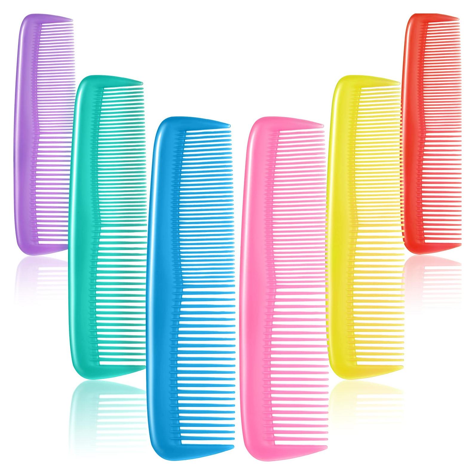 Set de 12 Peines de Plástico Leinuosen para Cabello - Colores Variados