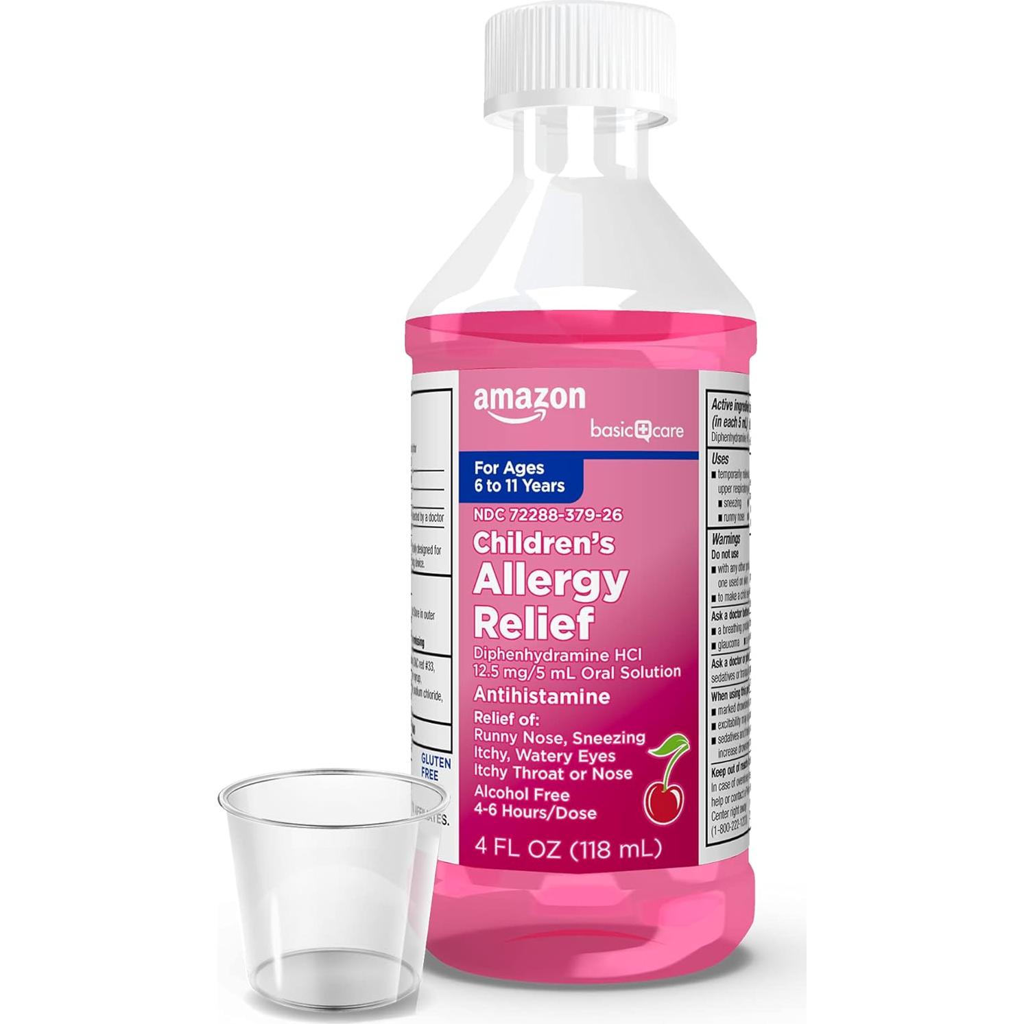 Solución Oral para Alergias Niños Amazon Basic Care 118 mL Cereza