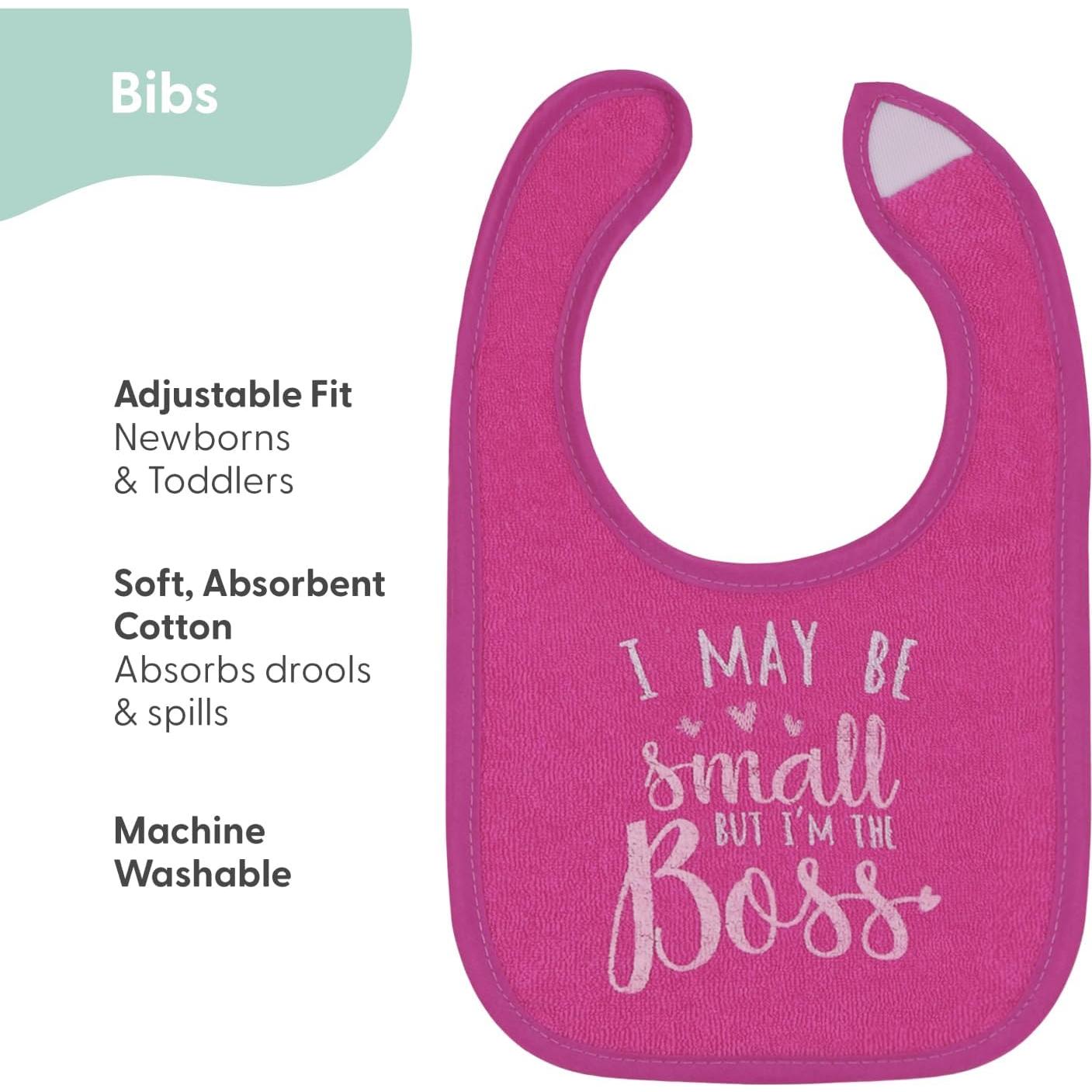 Conjunto de 8 Baberos de Terry The Peanutshell para Niña - Rosa