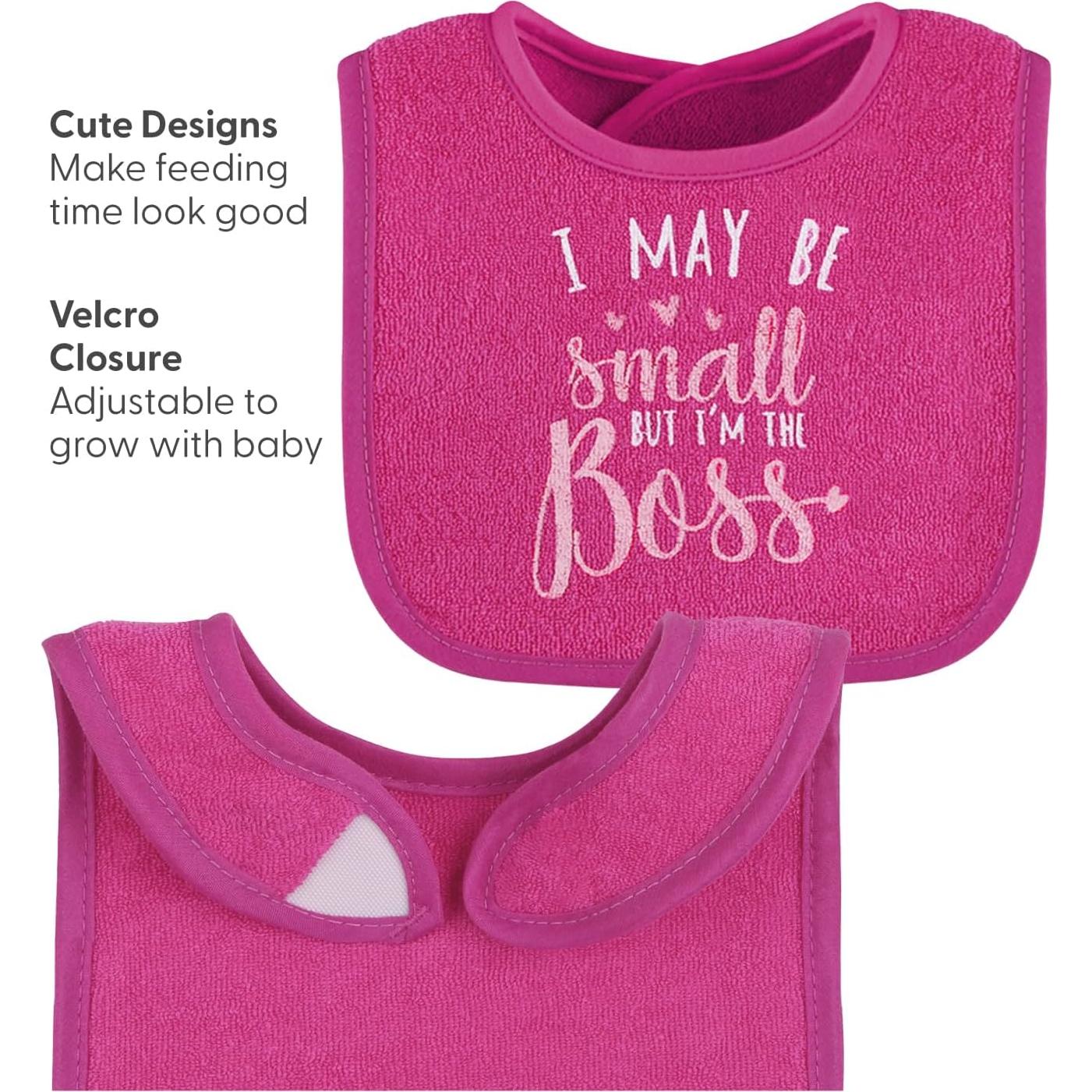 Conjunto de 8 Baberos de Terry The Peanutshell para Niña - Rosa