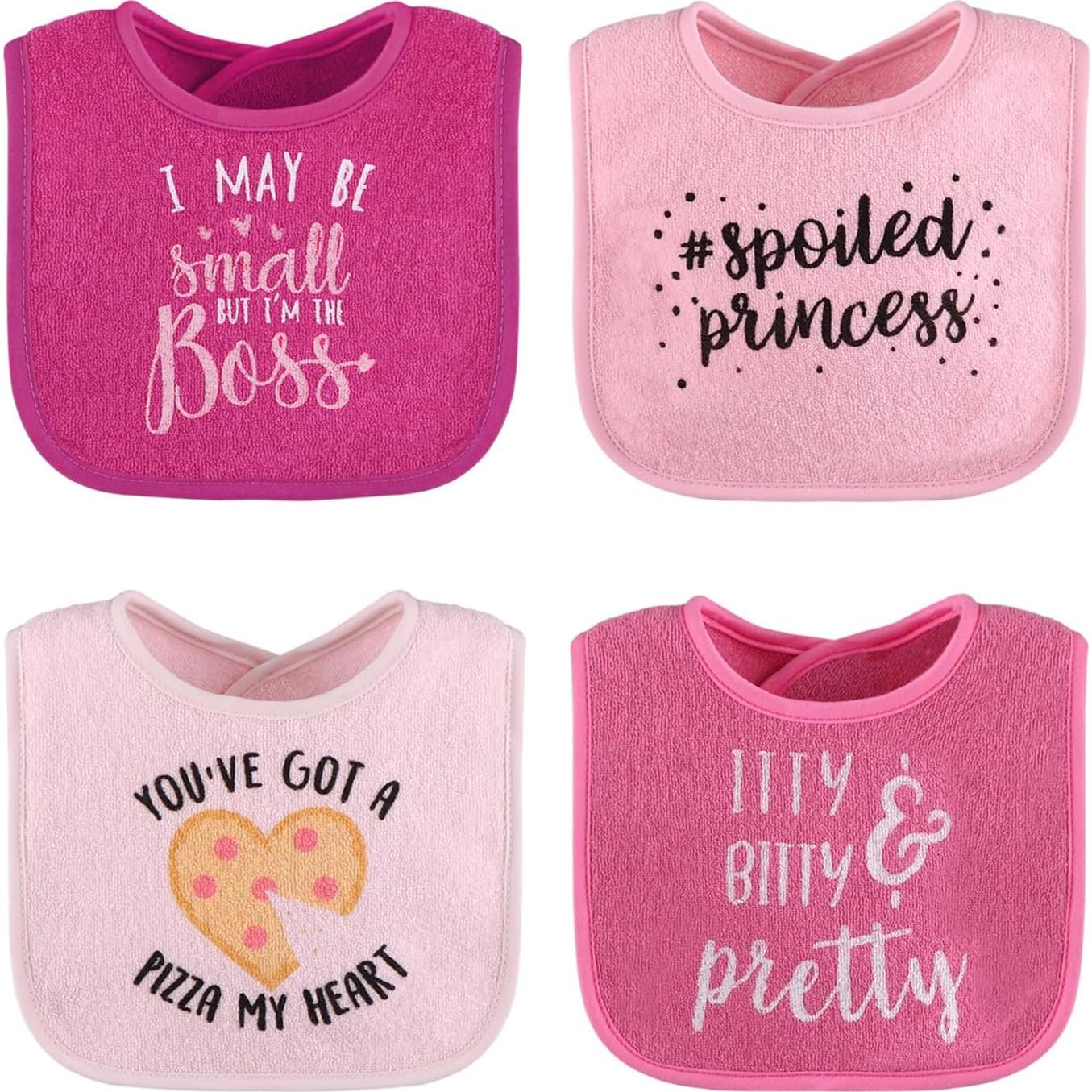 Conjunto de 8 Baberos de Terry The Peanutshell para Niña - Rosa