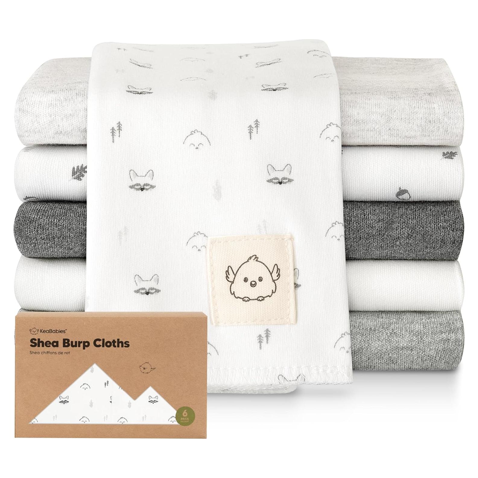 Paños de Eructo Orgánicos KeaBabies - 6 Unidades Neutros