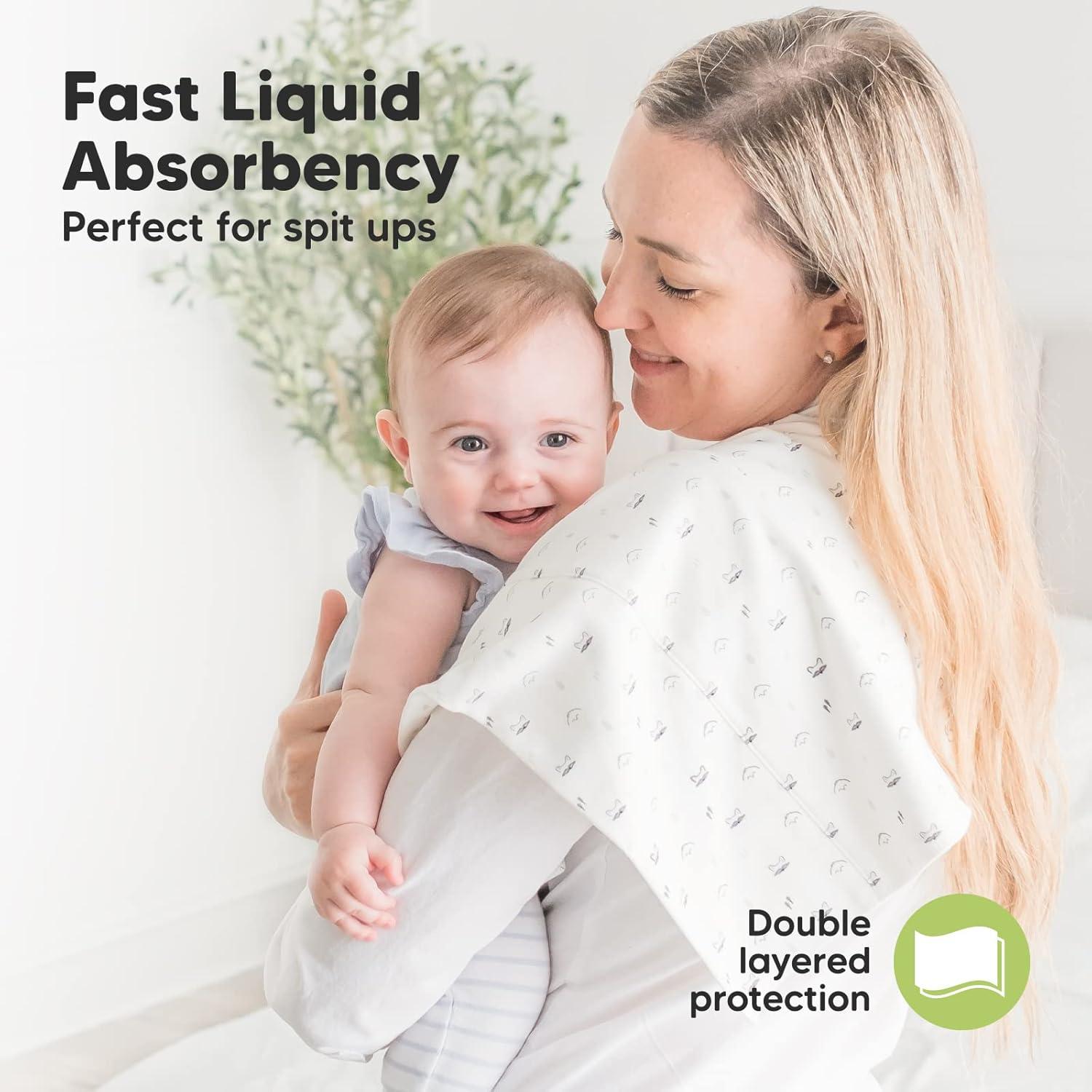 Paños de Eructo Orgánicos KeaBabies - 6 Unidades Neutros