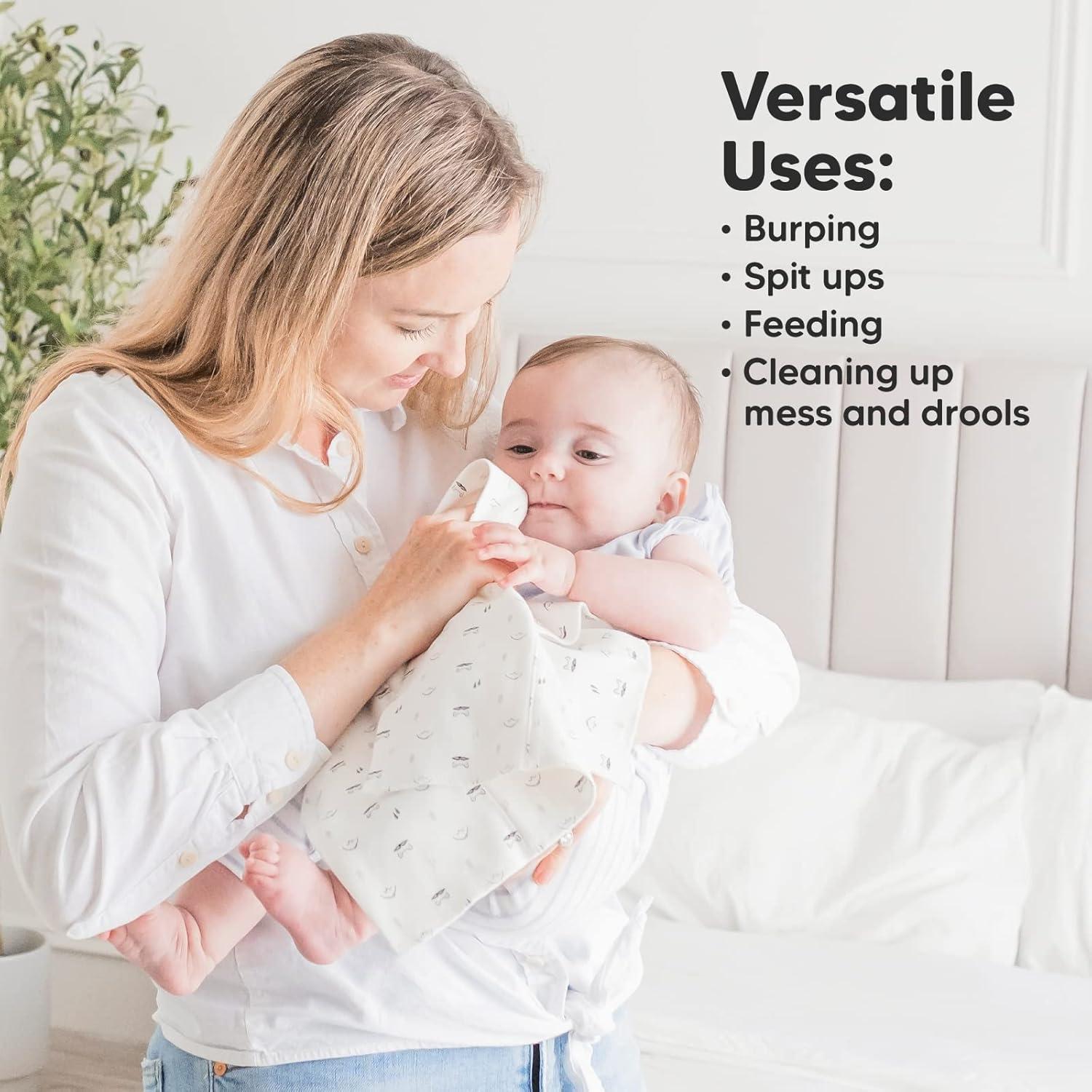 Paños de Eructo Orgánicos KeaBabies - 6 Unidades Neutros