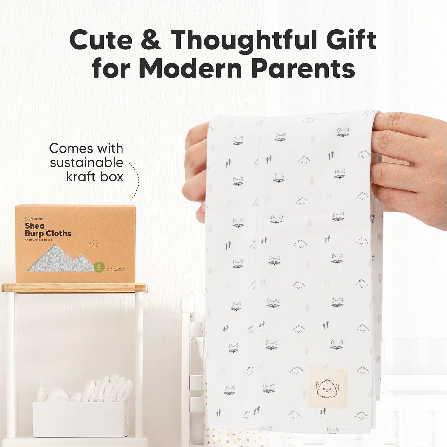 Paños de Eructo Orgánicos KeaBabies - 6 Unidades Neutros