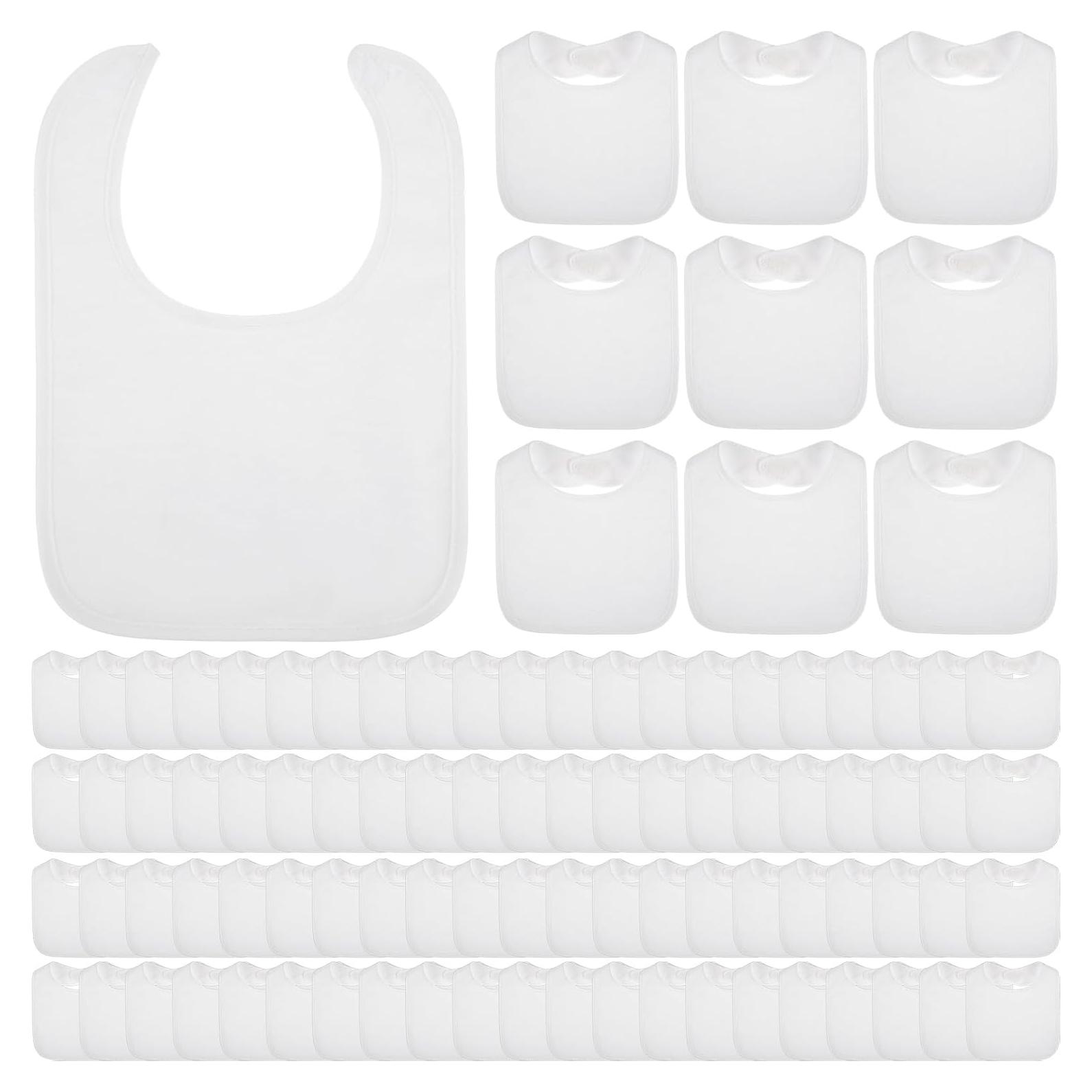 Baberos Reutilizables Toulite 10 Pcs Algodón Impermeables 30x20 cm