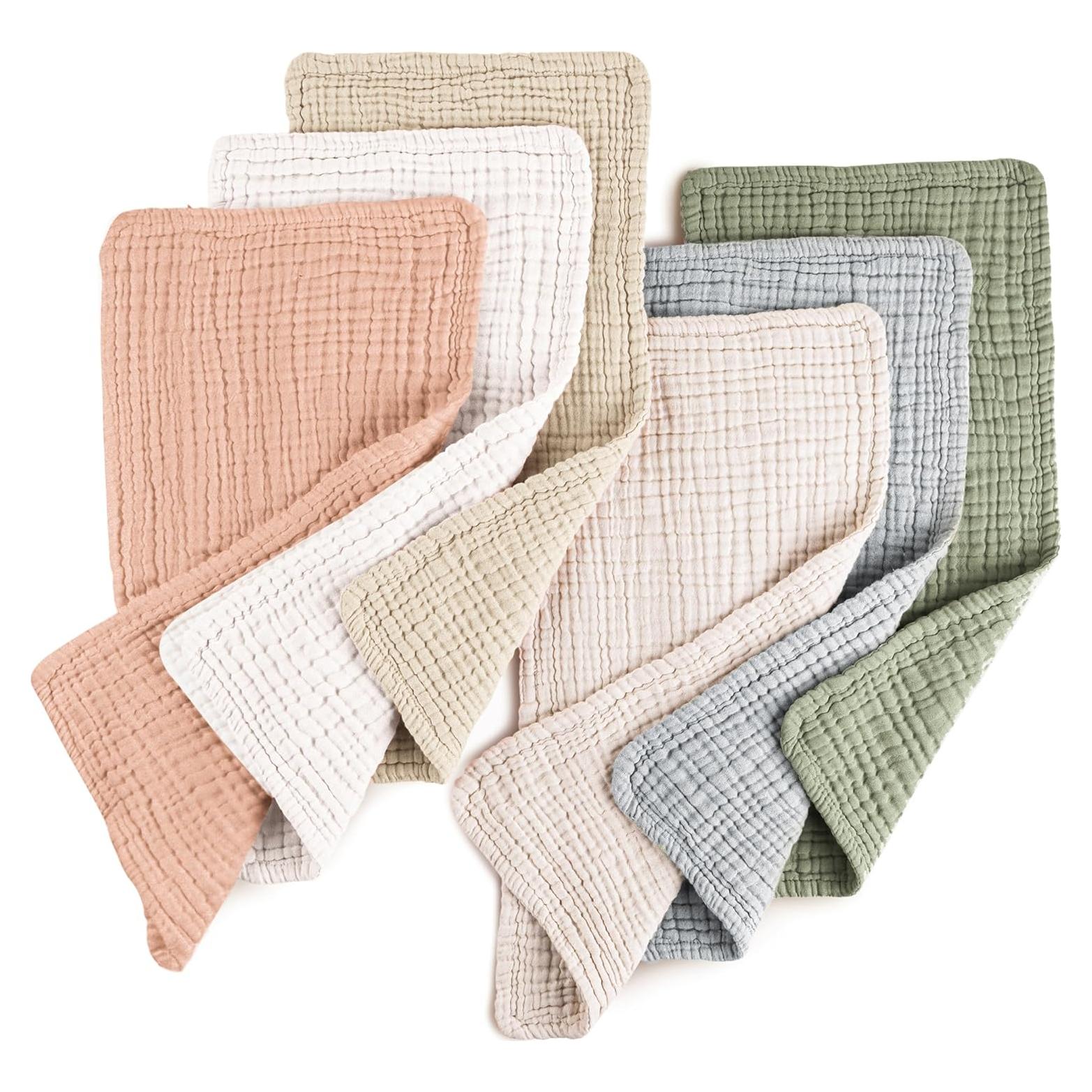 Paños para Eructar Bebé Konssy 6 Piezas 100% Algodón Muselina