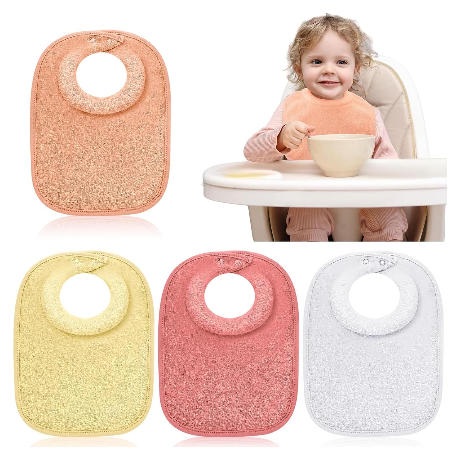 4 Baberos Acolchados Comfi para Bebés - Absorbentes y Ajustables