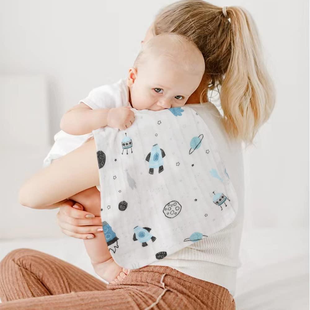 Paños de Eructo para Bebés Norinori 6 Pack 100% Algodón