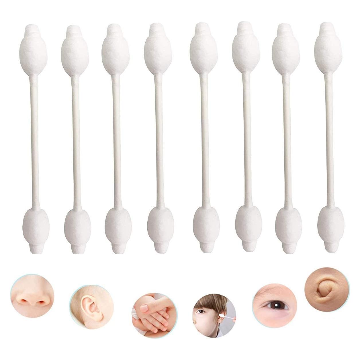 Hisopos de Algodón Orgánico para Bebés HNRLOY - 224 Unidades