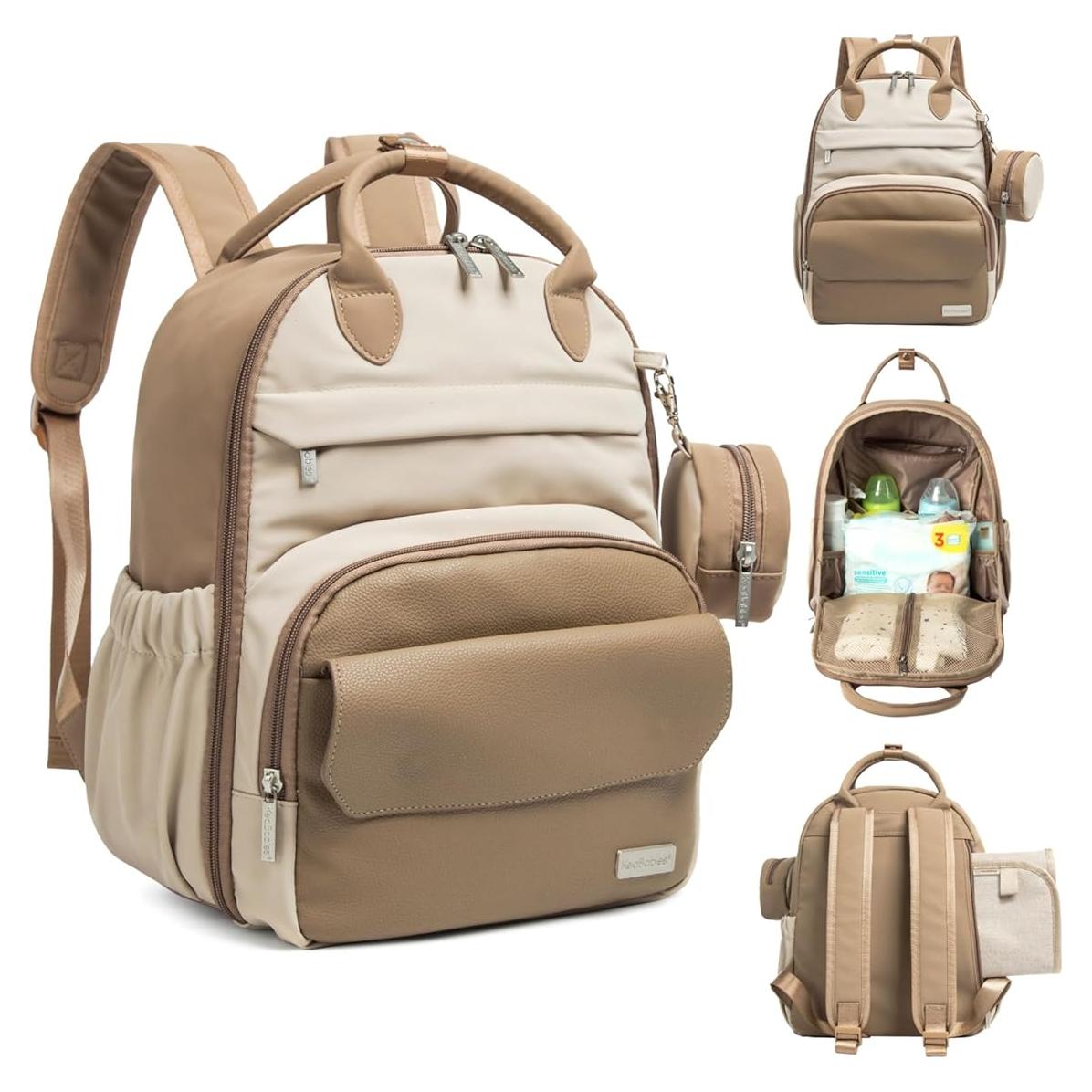 Mochila para Pañales KeaBabies Play Latte - 12L, Impermeable