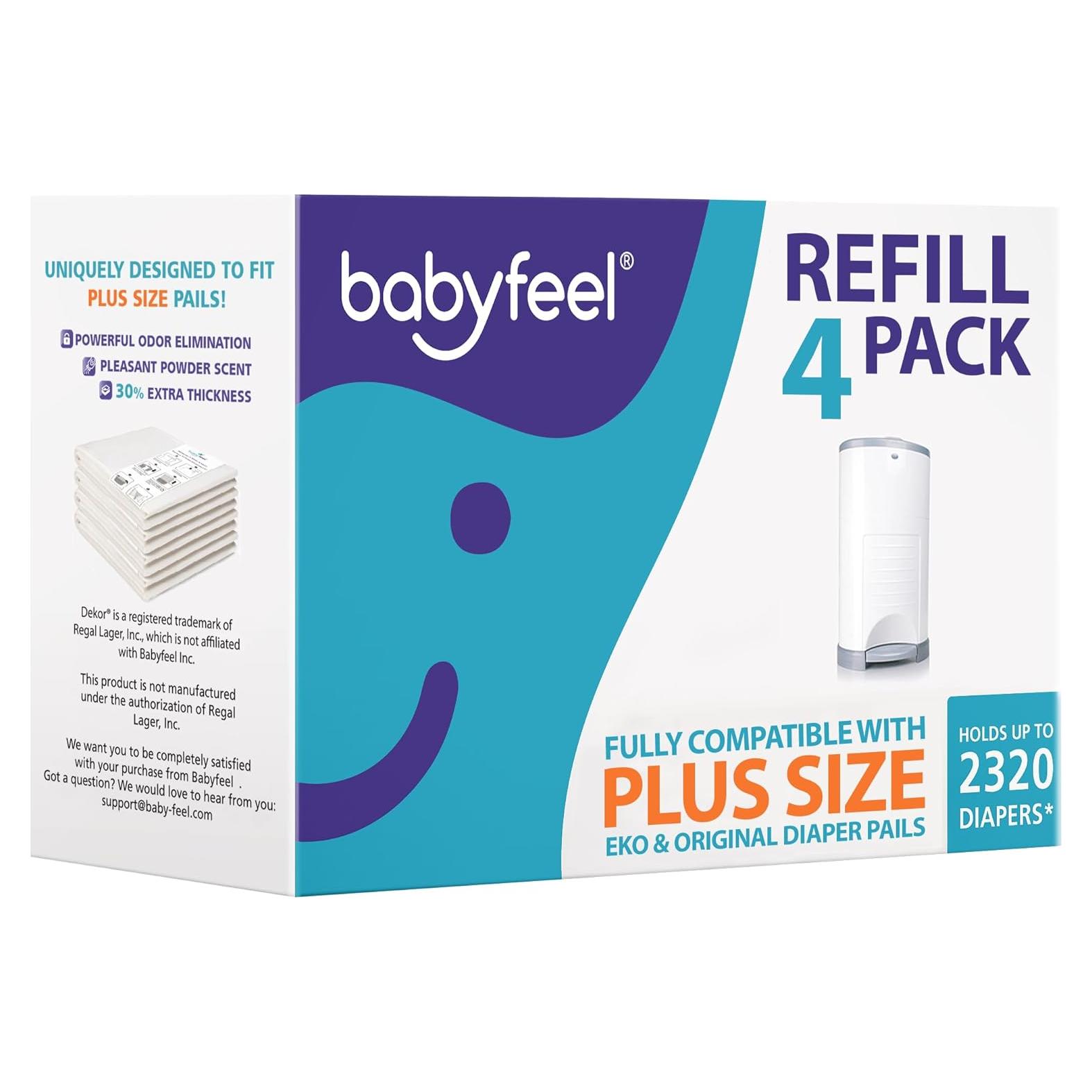 Recargas Babyfeel para Cubo de Pañales Dekor PLUS - 4 Unidades