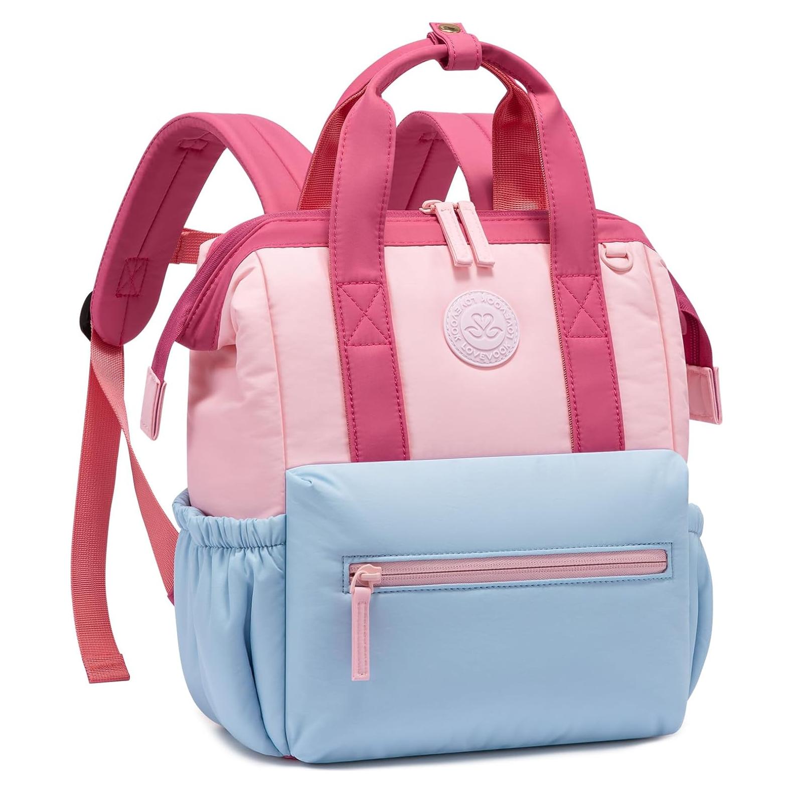 Mochila LOVEVOOK Mini para Niñas 2-4 Años Unicornio Rosa-Azul