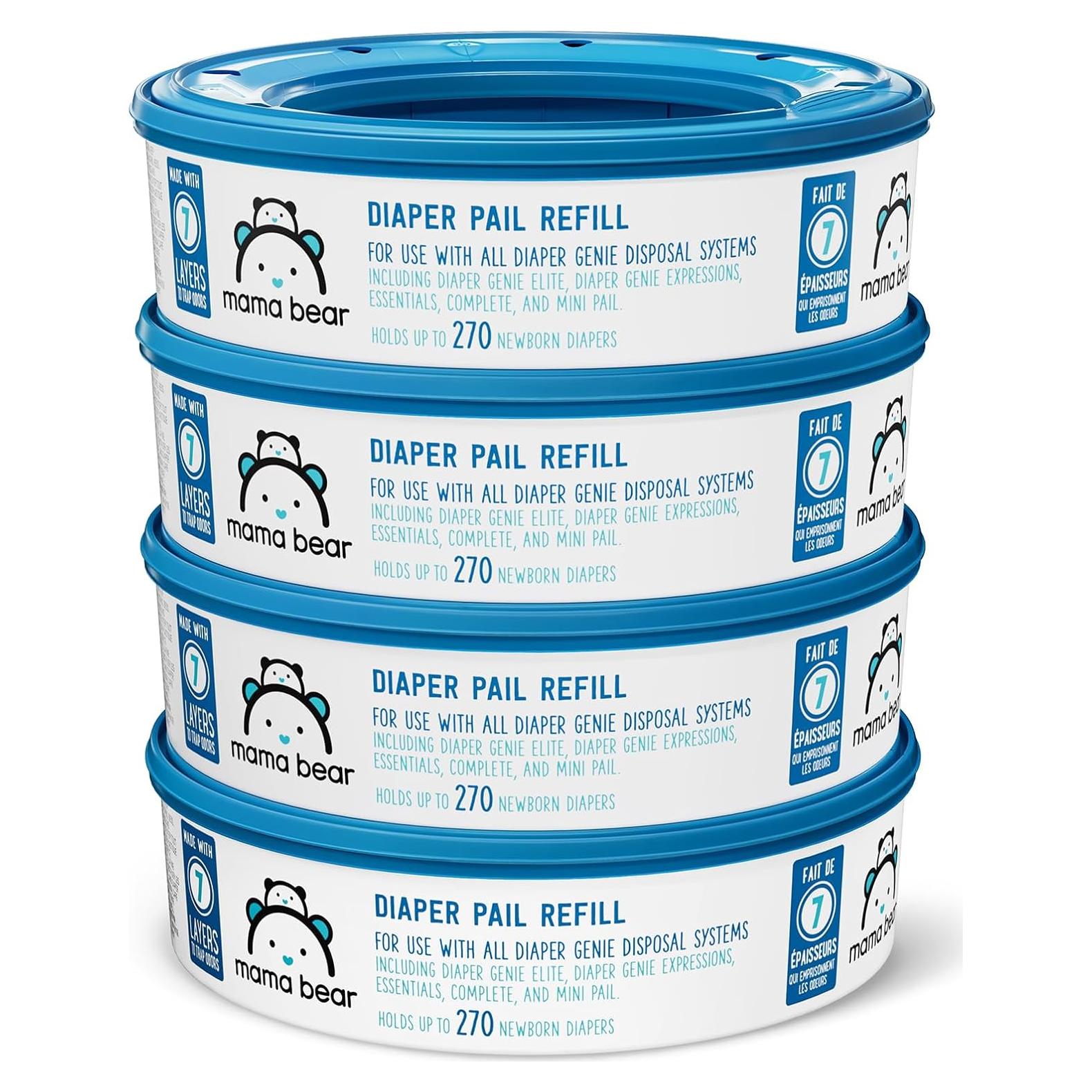 Recargas Cubo Pañales Mama Bear para Diaper Genie - 1080 Pañales