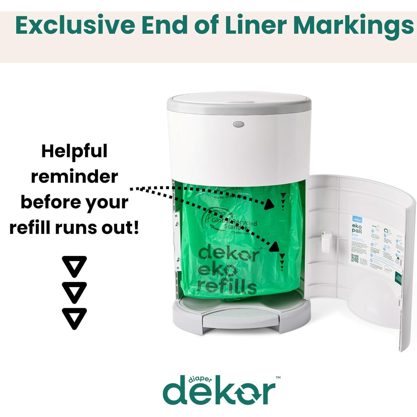 Recargas para Cubo de Pañales Diaper Dekor Plus Eko - 4 Unidades