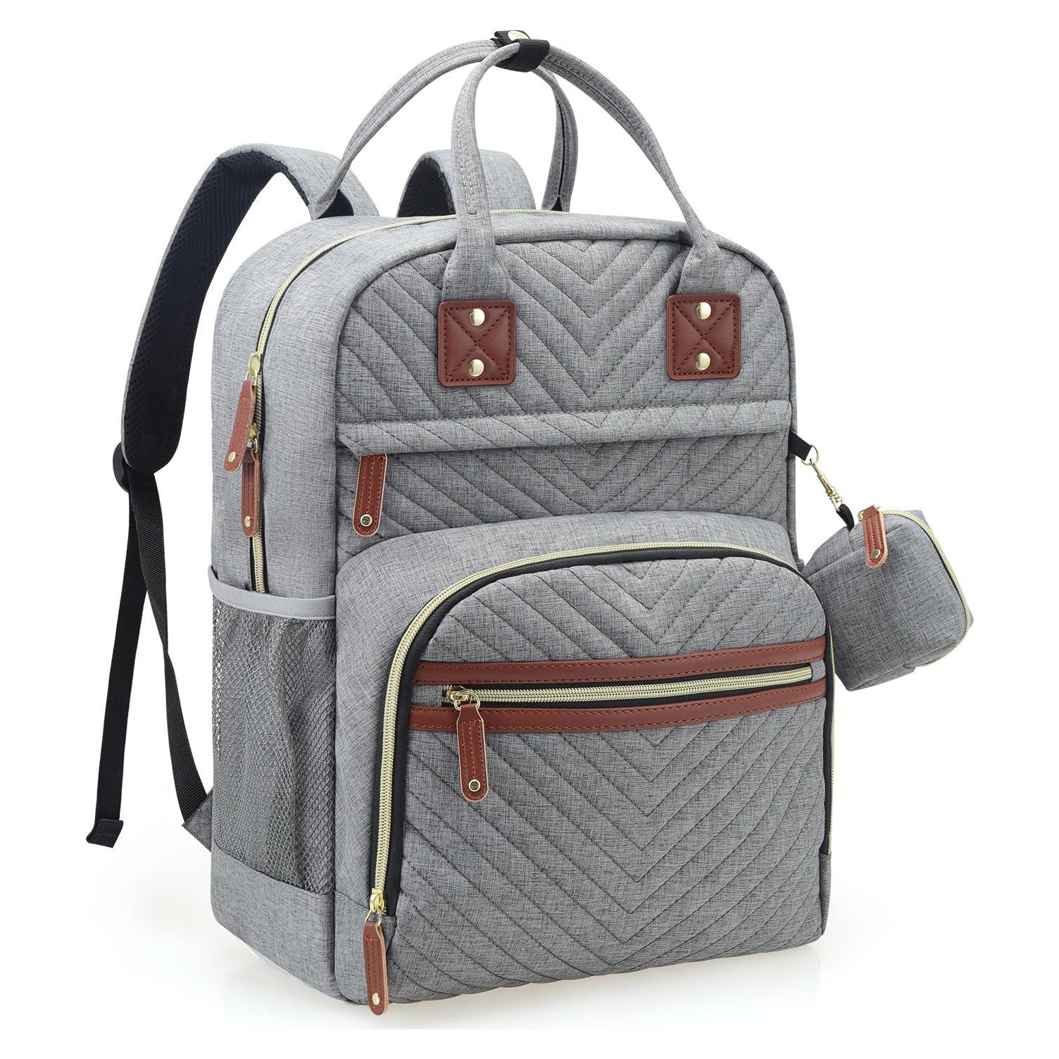 Mochila de Pañales Tuwubi Gris, Impermeable y Multifuncional