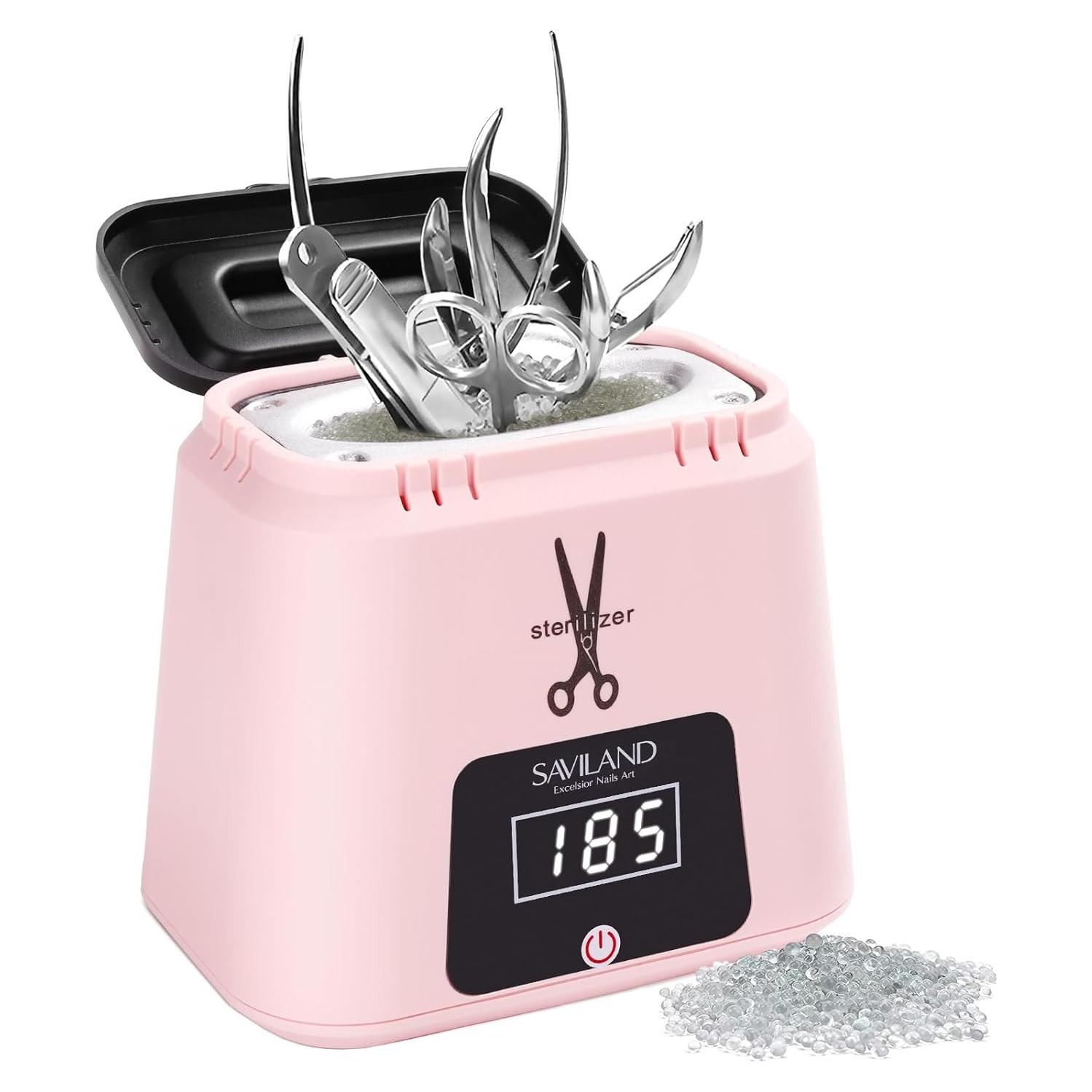 Esterilizador de Herramientas de Uñas Saviland Rosa 185°C