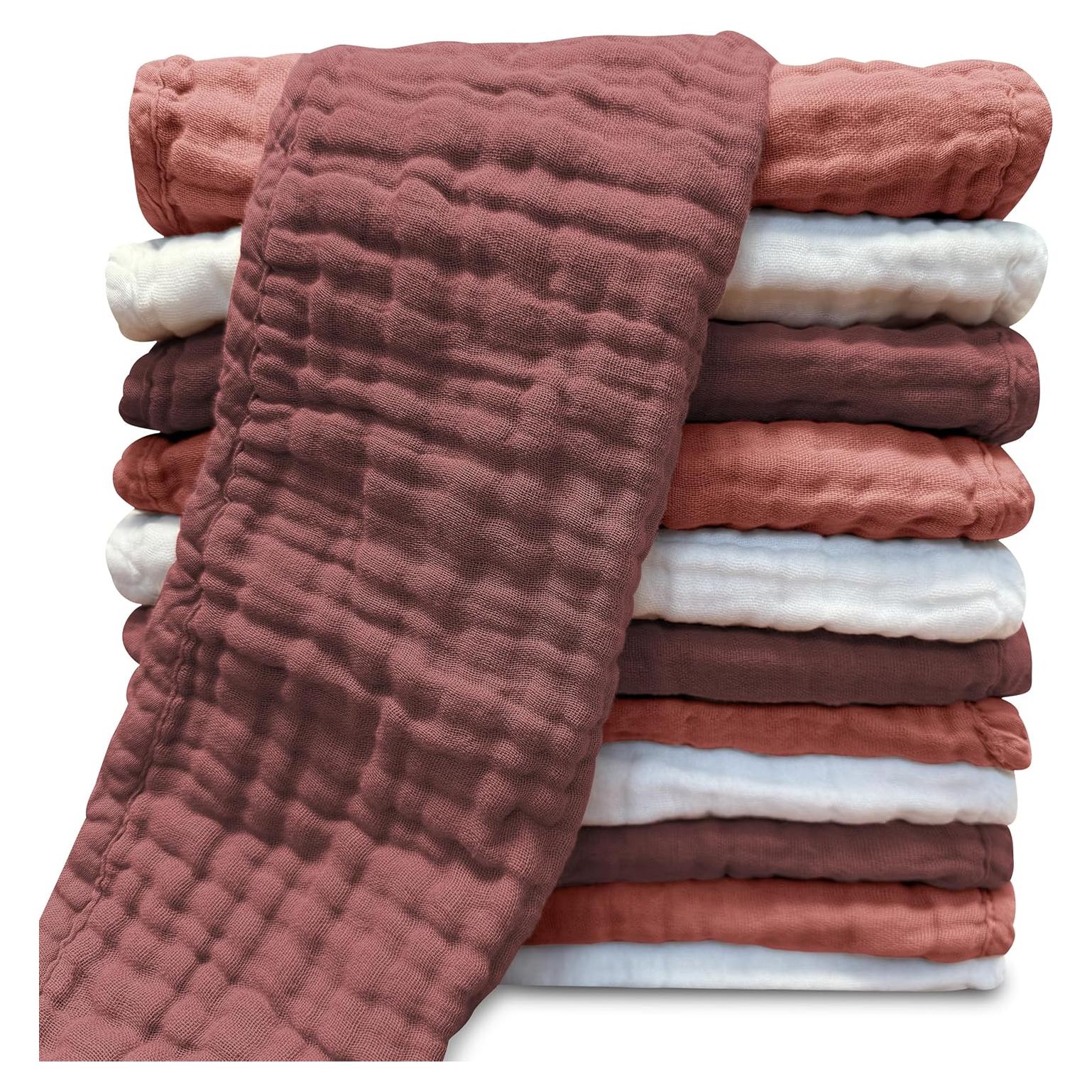 Paños de Eructo de Muselina 100% Algodón Sunny zzzZZ - 12 Piezas