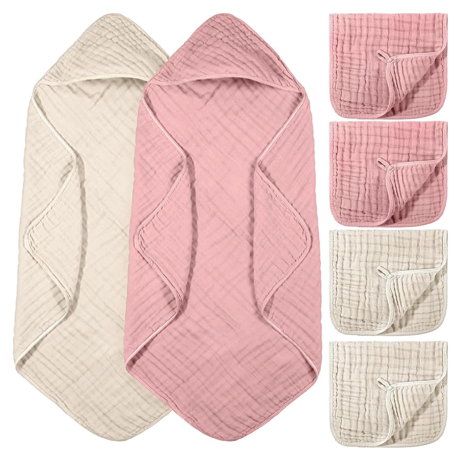 Juego de Toallas de Baño VitalCozy para Bebés 6 Piezas