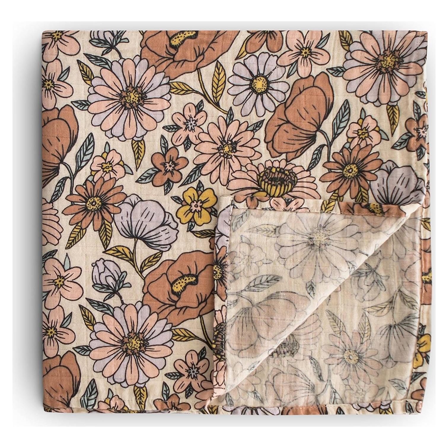 Manta de Envolver para Bebé Mushie 100% Algodón Orgánico 120x120cm