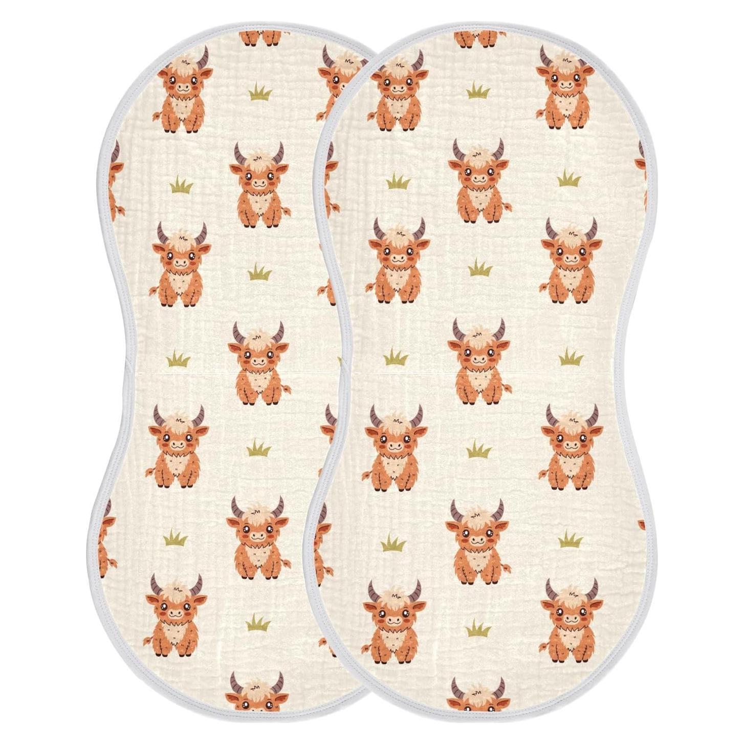 Paños de Muselina JHKKU para Eructos Bebé - 56x28 cm, 2 Piezas