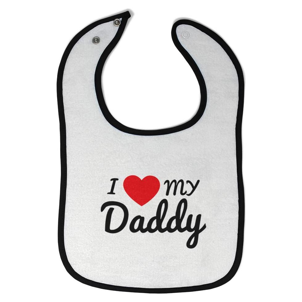 Babero Personalizado Algodón 100% Unisex Yo Amo a Mi Papá